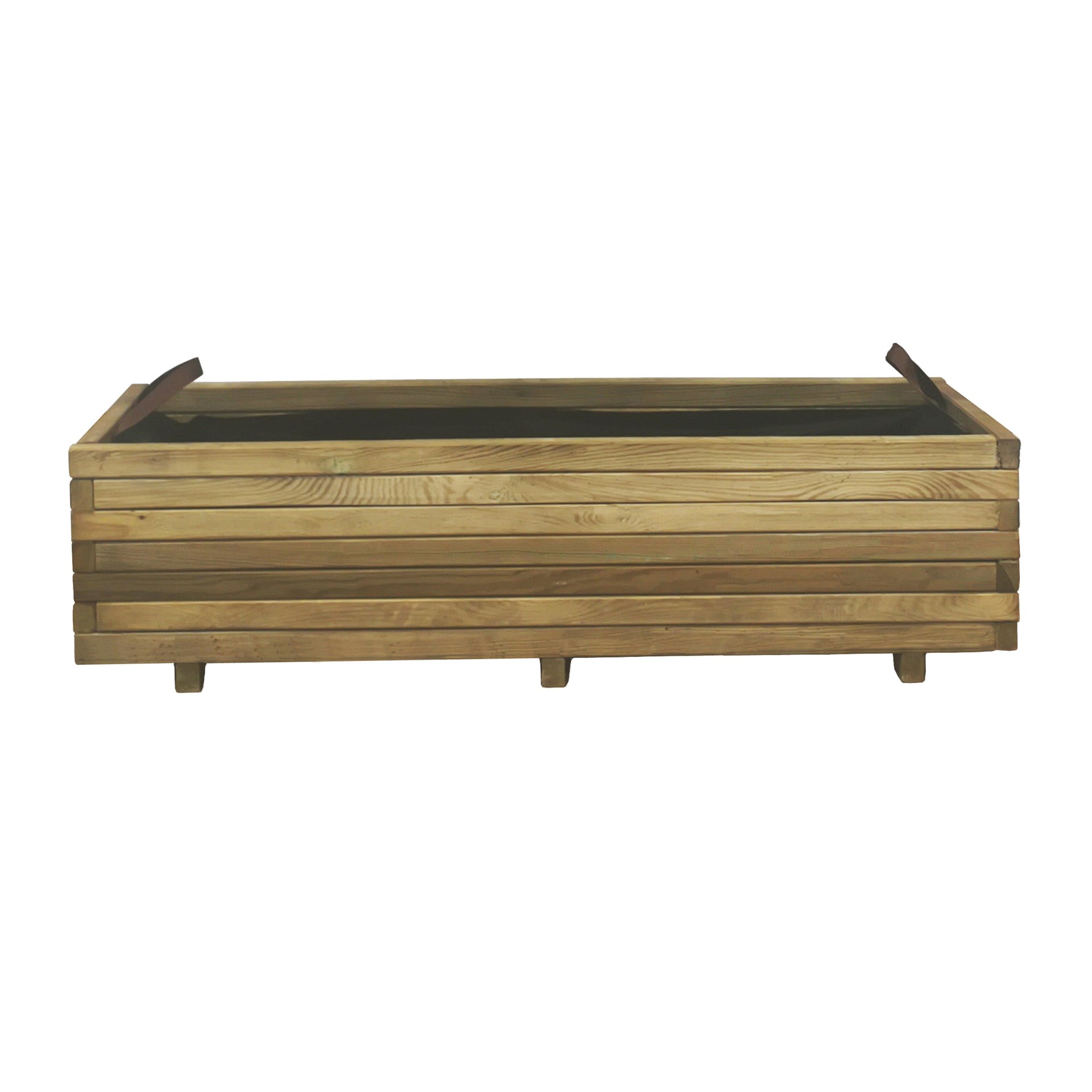 Fioriera in legno colore verde naturale H 30.5 cm, L 90 x P 40 cm
