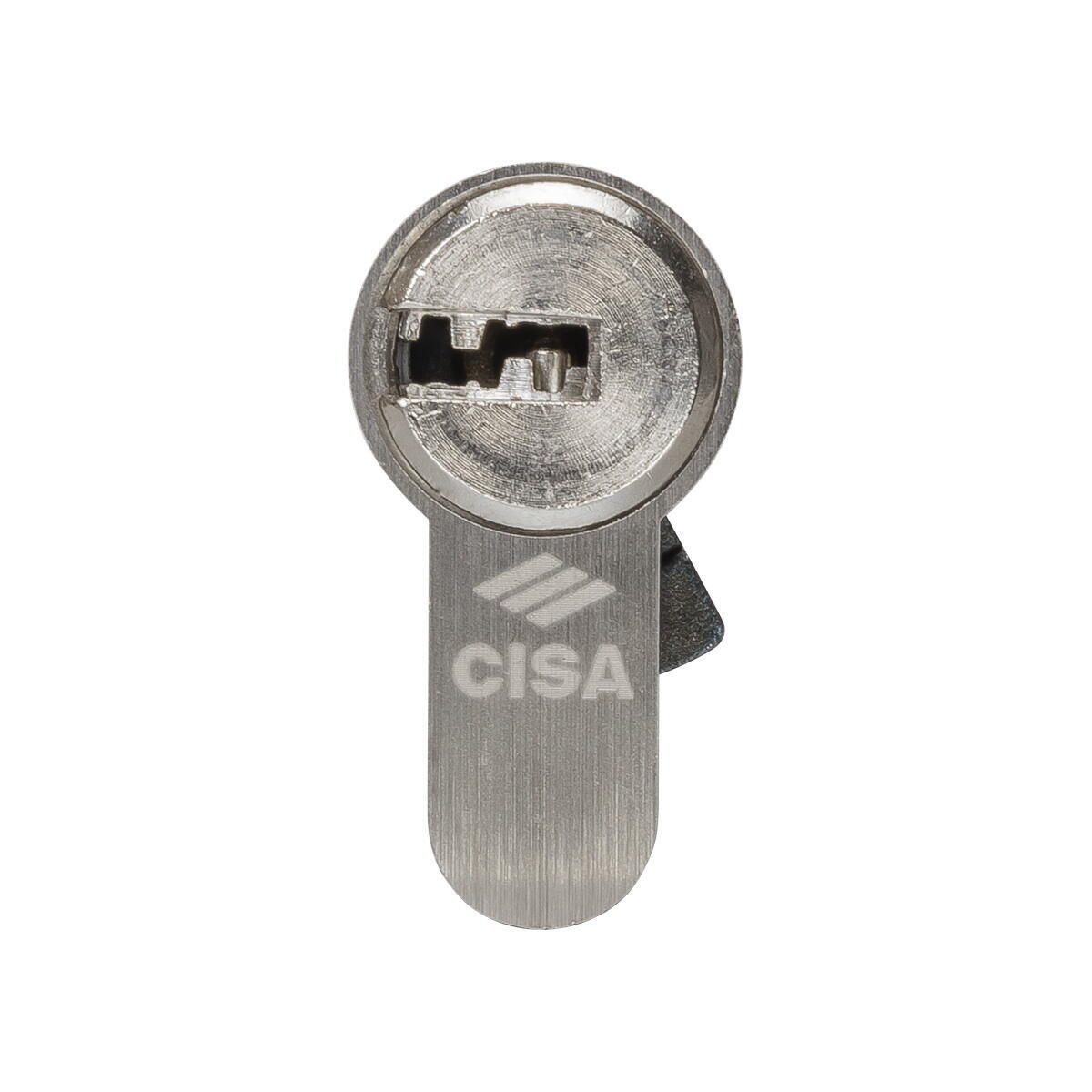 Cilindro Europeo CISA ASIX EASY 27 + 27 mm, 2 ingressi chiave in ottone nichelato - 2