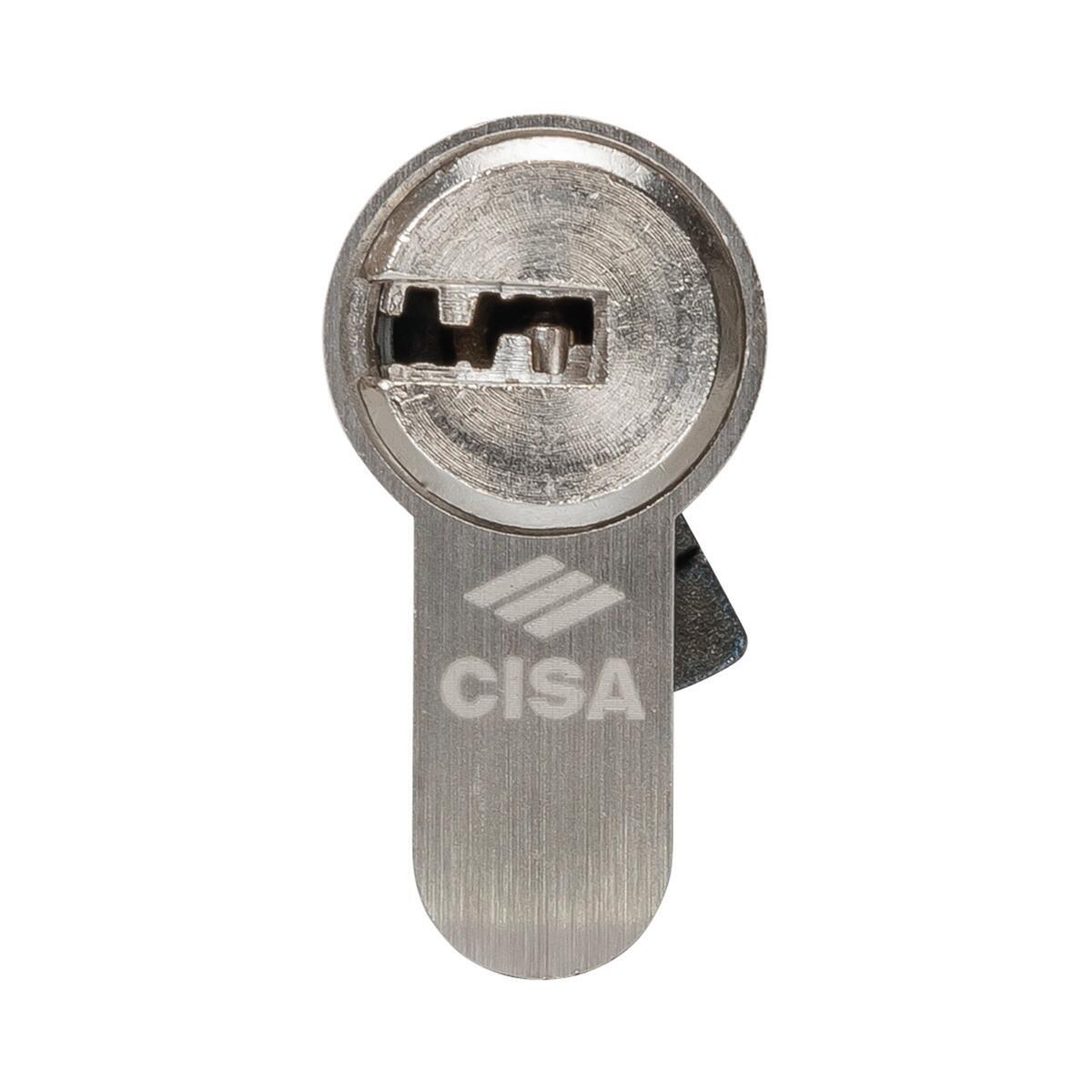 Cilindro Europeo CISA ASIX EASY 40 + 40 mm, 1 ingresso chiave e 1 pomolo in ottone nichelato - 2