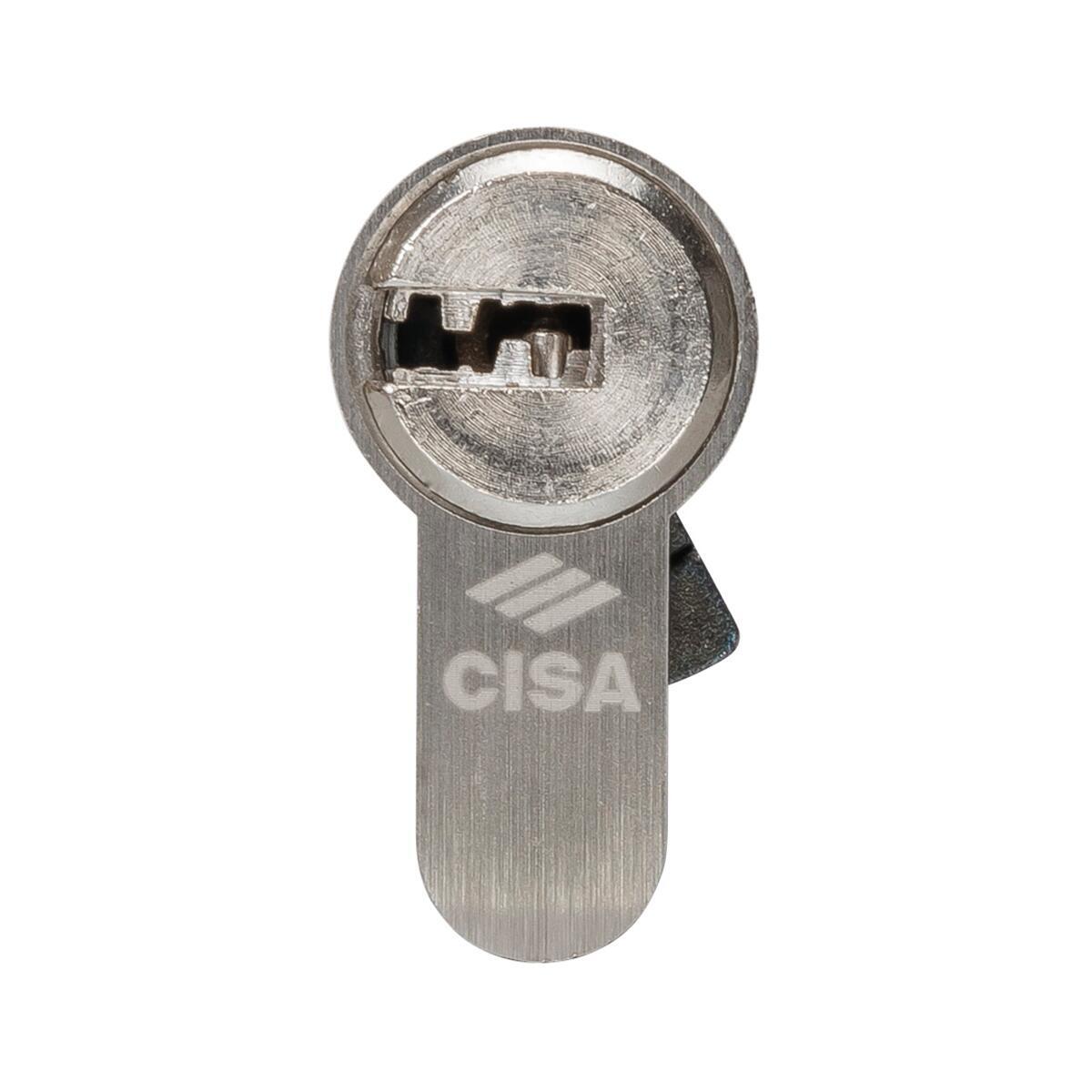 Cilindro Europeo CISA ASIX EASY 27 + 27 mm, 2 ingressi chiave in ottone nichelato - 4