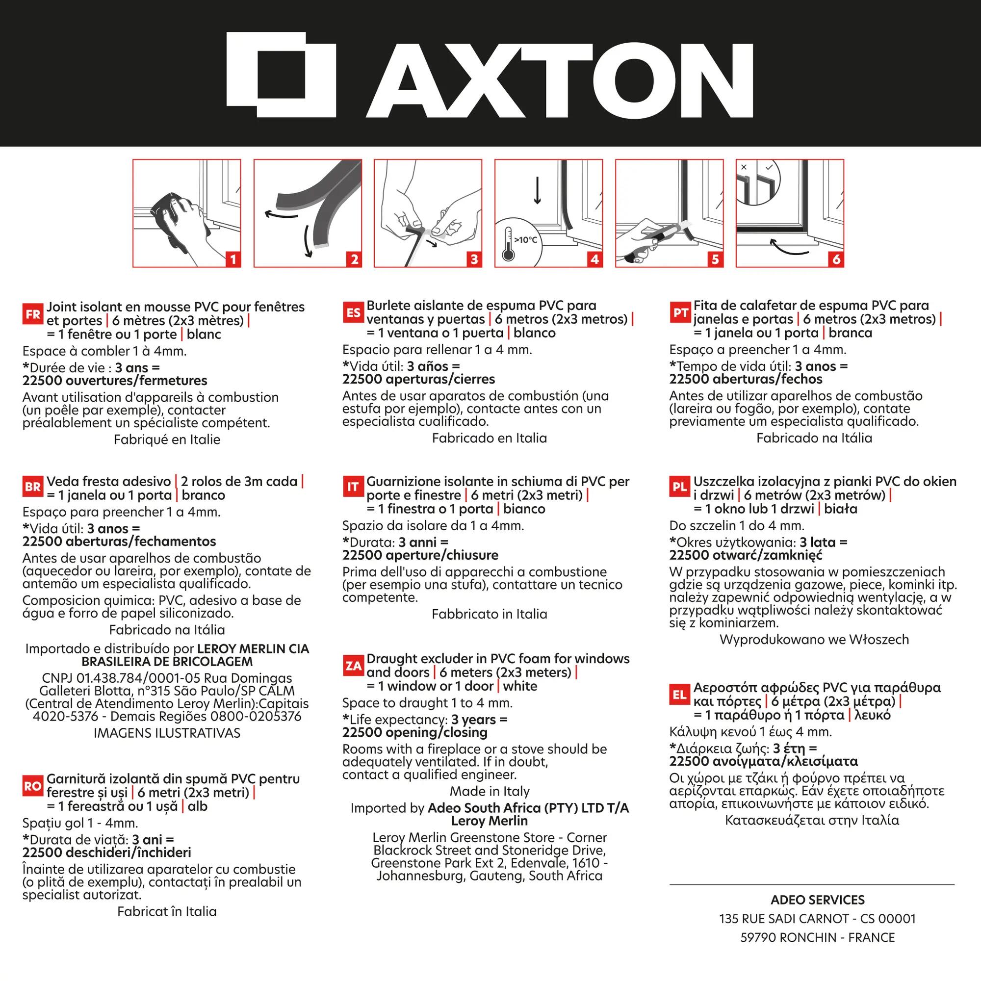 Guarnizione AXTON FLEX bianco - 3