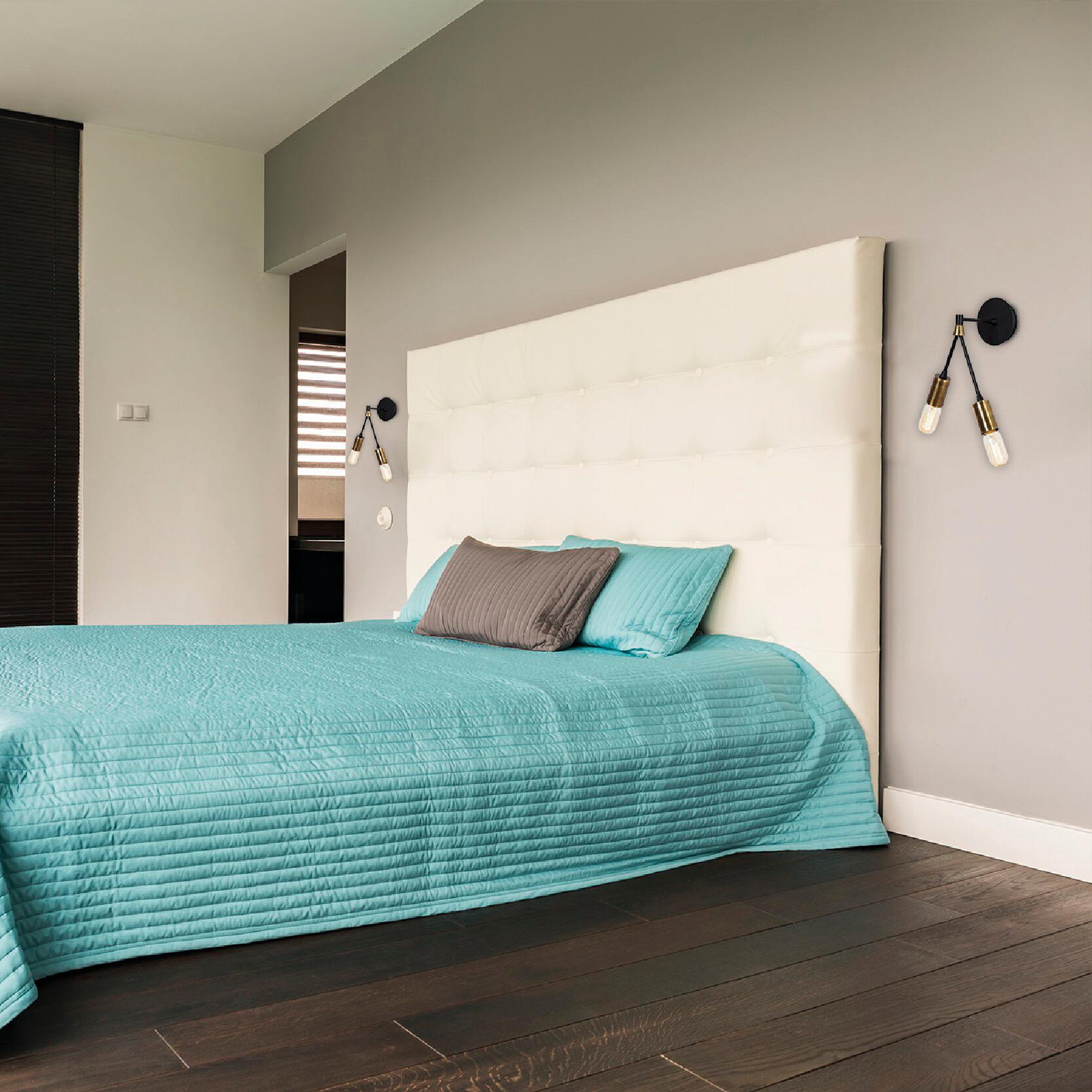 Applique design Duos rame, in metallo, D. 17 cm 17x17 cm, 2 luci