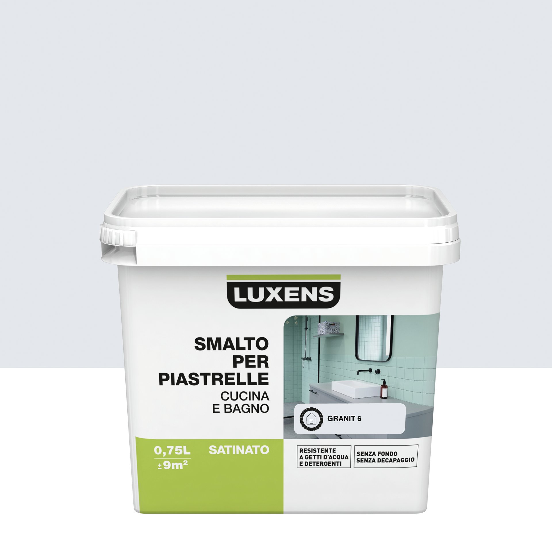 Smalto per piastrelle LUXENS 0.75 l bianco granit 6 | Leroy Merlin