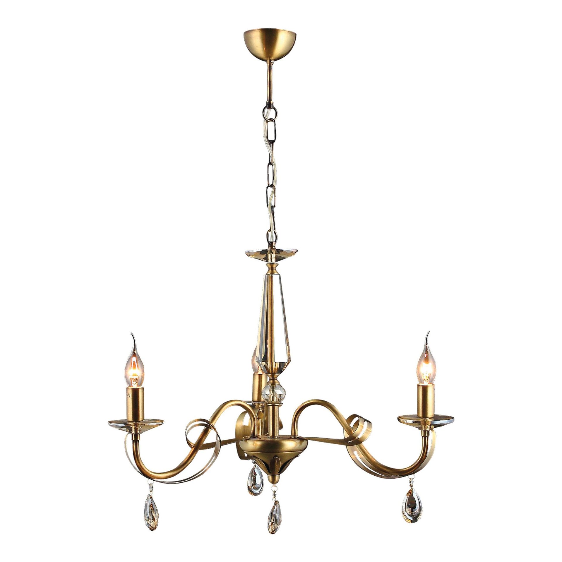 Lampadario Moderno Castro rame in metallo, L. 62 cm, 3 luci, HOMEMANIA
