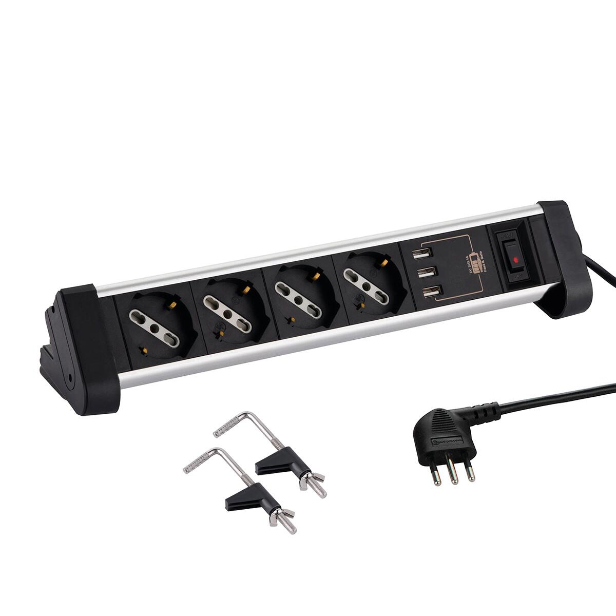 Multipresa In Alluminio 3/5/8 Scomparti Multipresa Commutabile - Foto 2