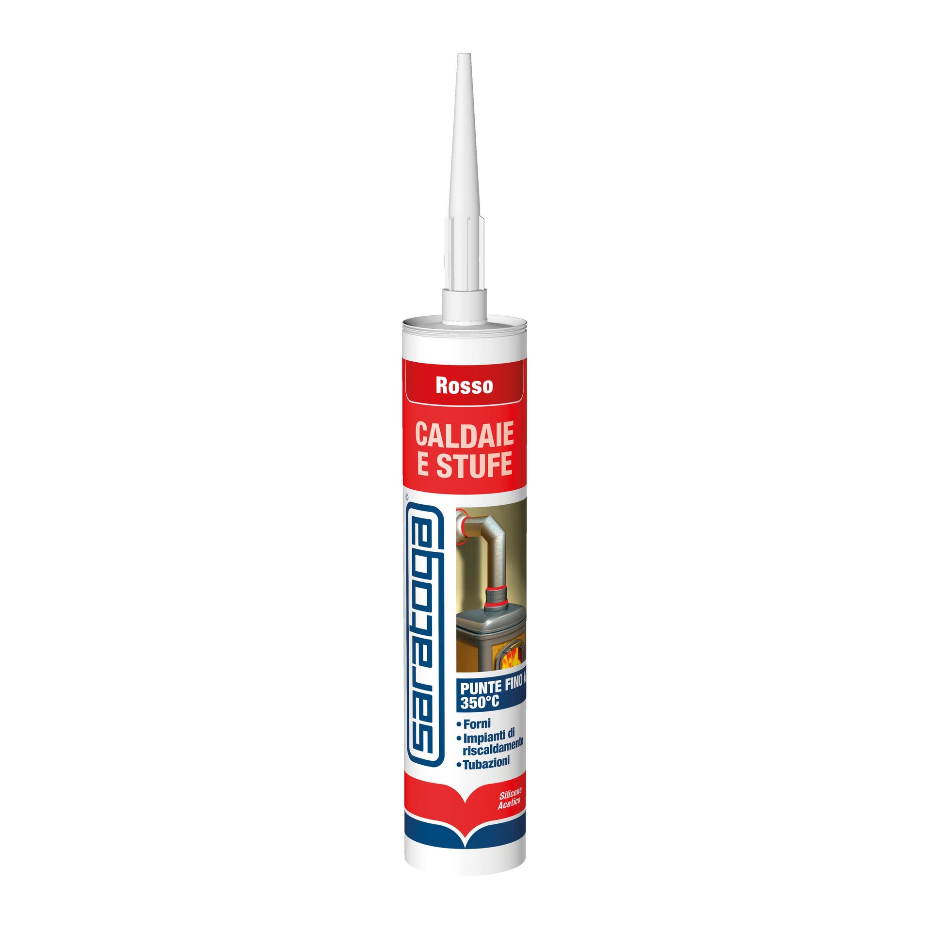 Silicone SARATOGA per alte temperature rosso 280 ml
