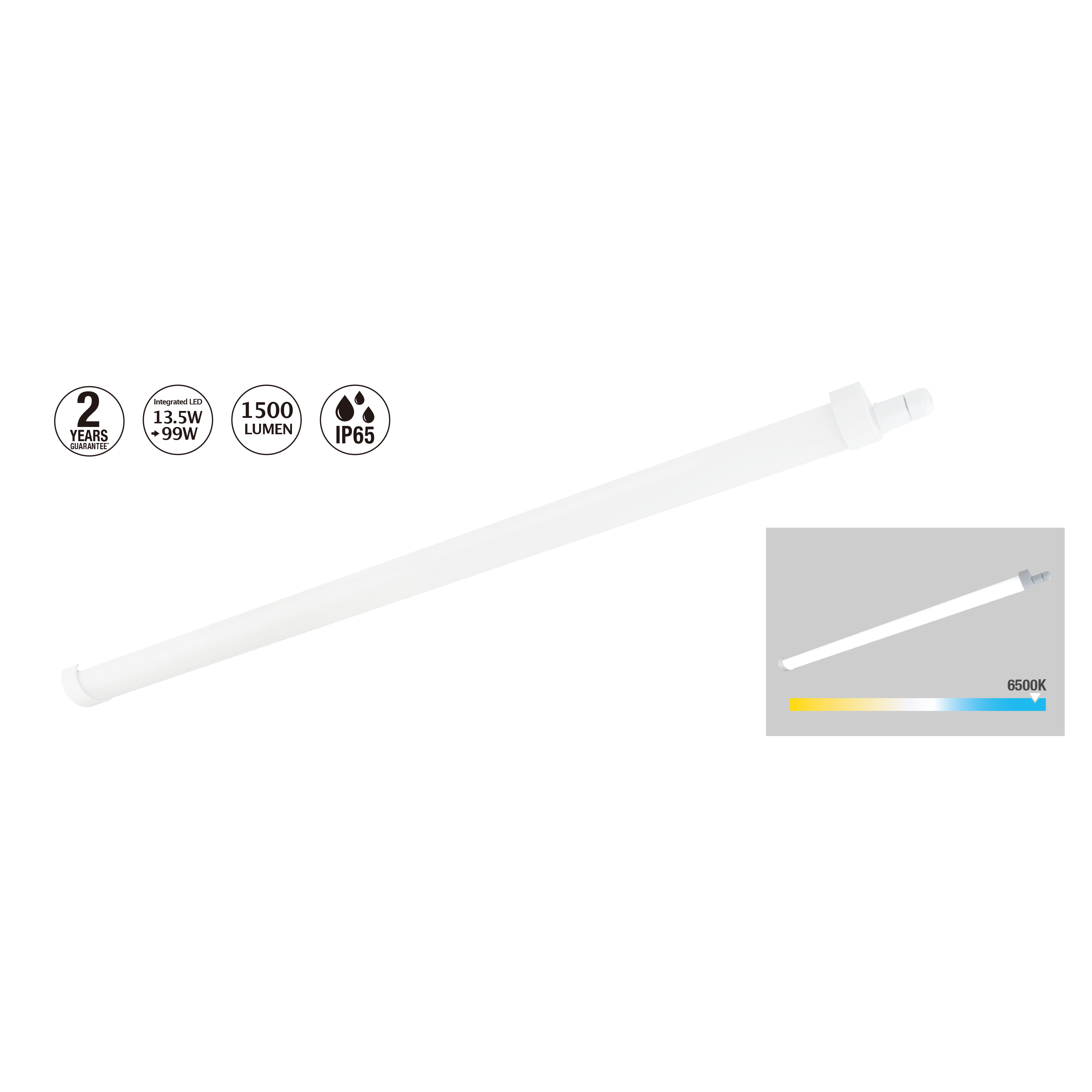 Striscia LED COB - 5mm x 5 Metri - 30W - 504 LED/m COB LUCE CaldA 2700K