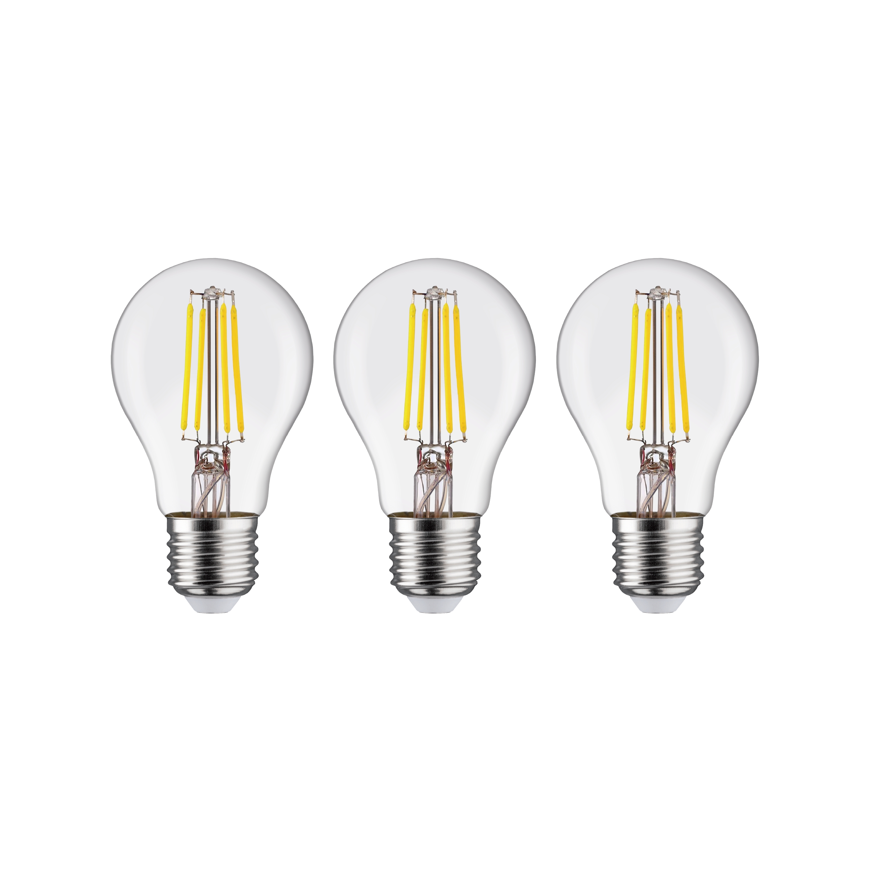Set di 3 lampadine LED filamento, E27, Goccia, Trasparente, 5.9W=806LM (equiv 60 W), 320° , LEXMAN - 1