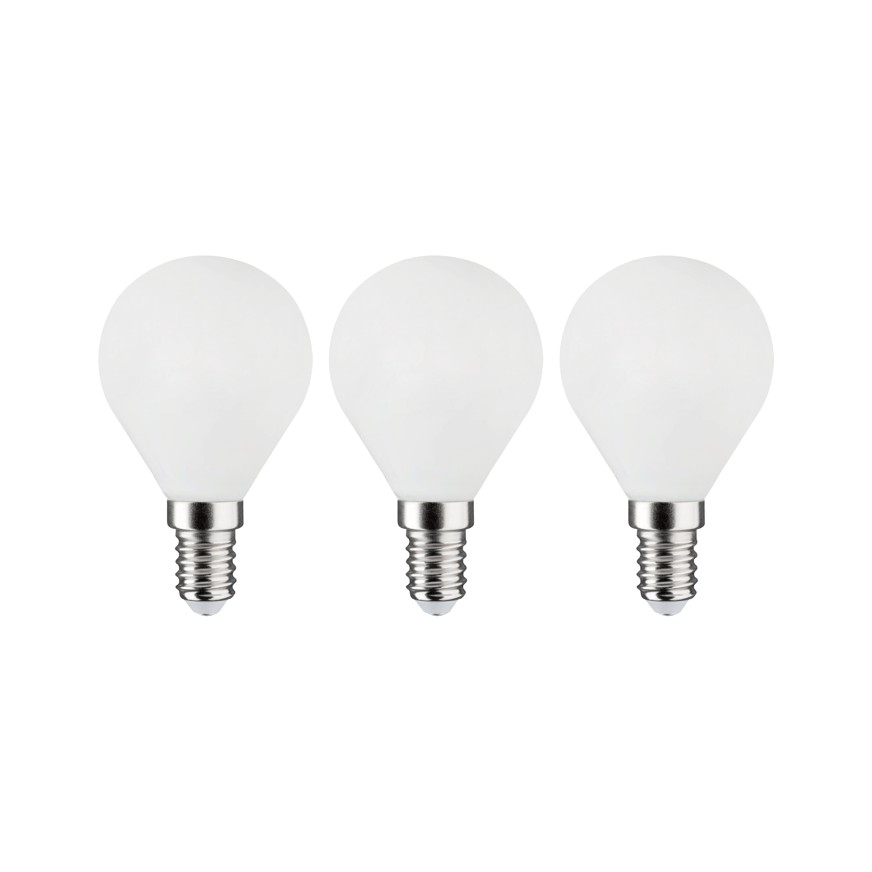 3 Lampadine LED, E14, Sferico, Smerigliato, Luce Naturale, 3.4W=470LM ...