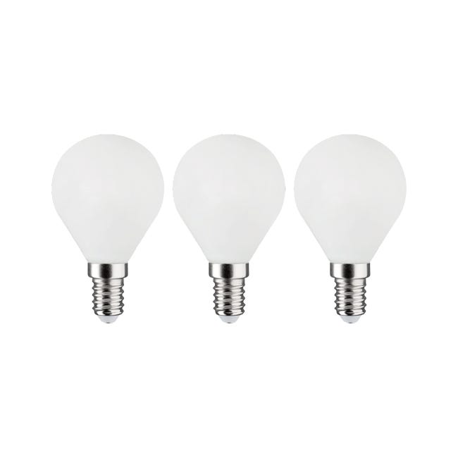 Set di 3 lampadine LED filamento, E14, Sferico, Bianco, 3.4W=470LM (equiv 40 W), 320° , LEXMAN - 1