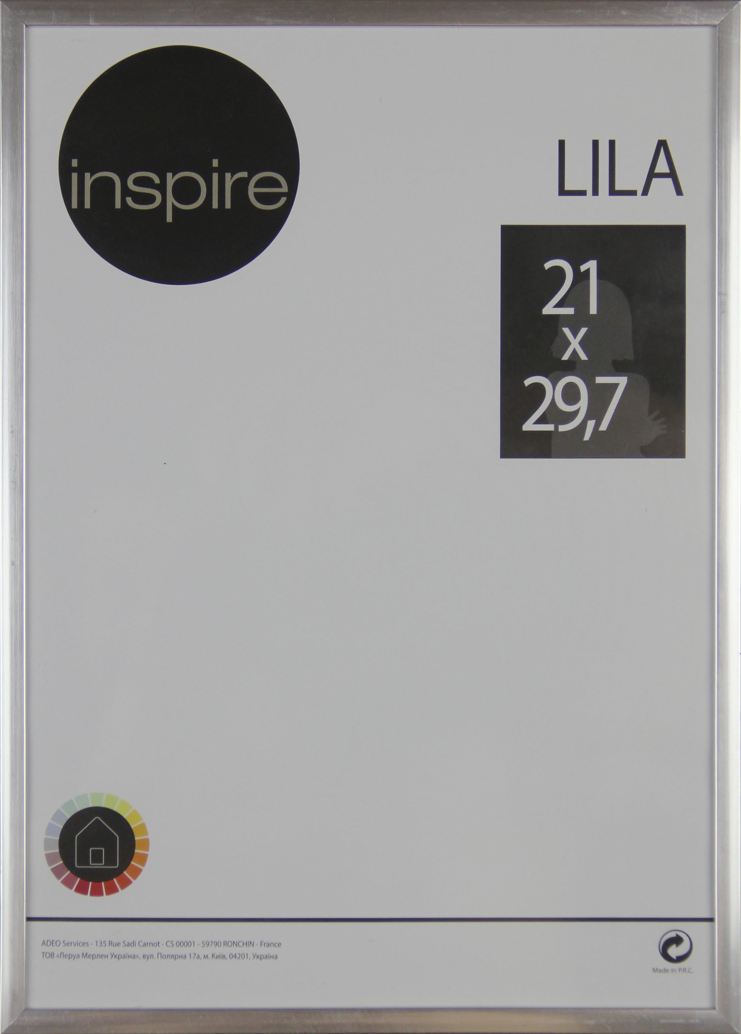Cornice INSPIRE Lila argento per foto da 21x29.7(A4) cm - 3