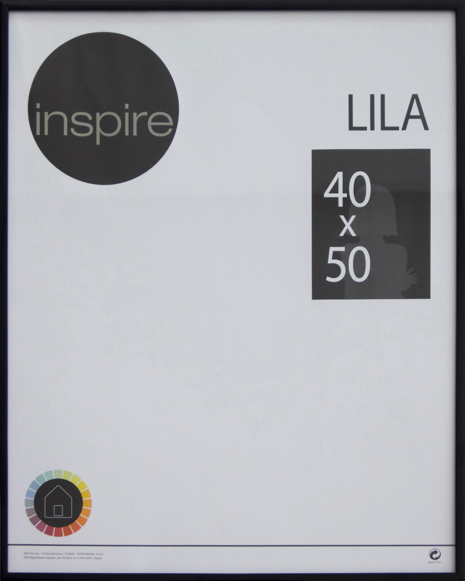 Cornice INSPIRE Lila nero per foto da 40x50 cm - 1