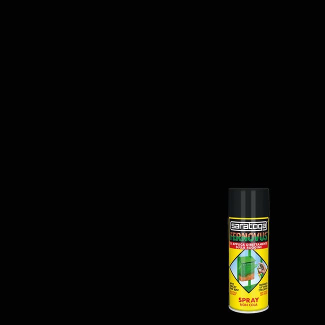 Smalto spray antiruggine base solvente SARATOGA Fernovus nero lucido 0.4 L - 1