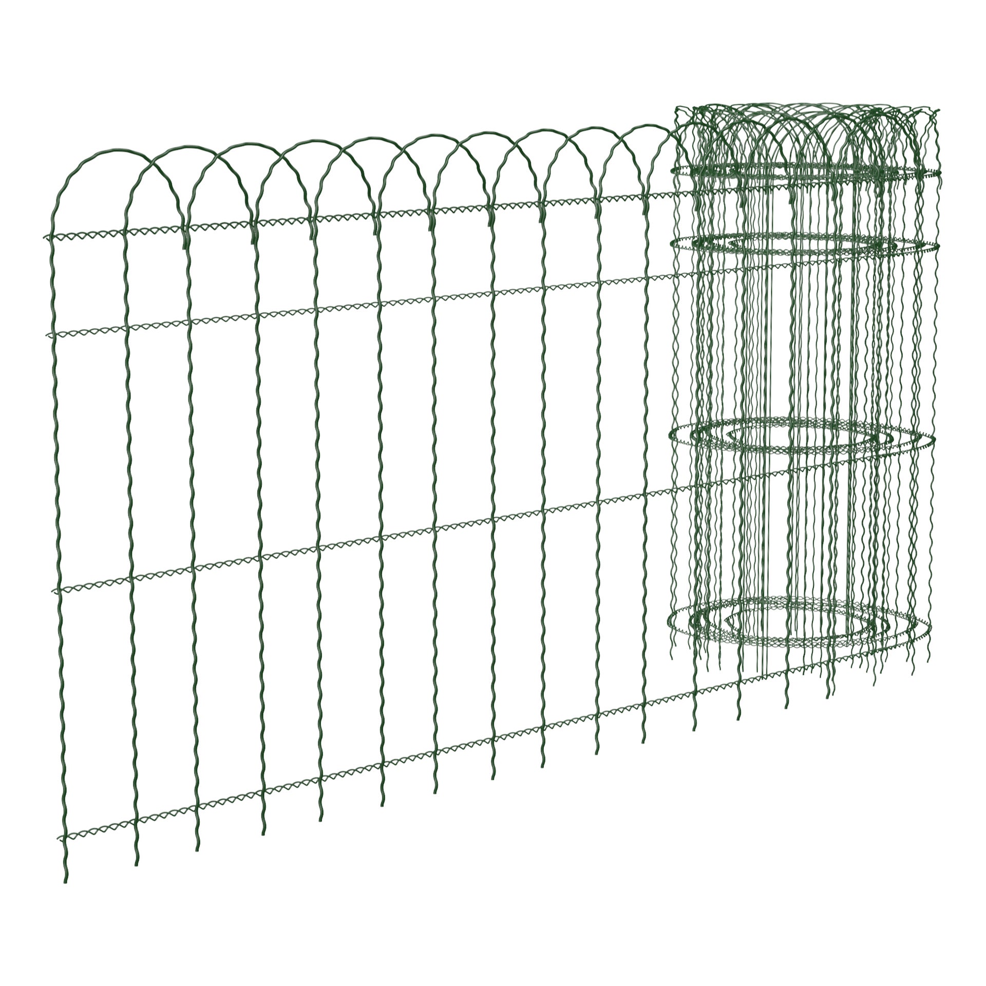 Bordura in rotolo in acciaio galvanizzato verde ral 6005 Ornaplast L 1000 x H 65 cm Sp 0.34 cm