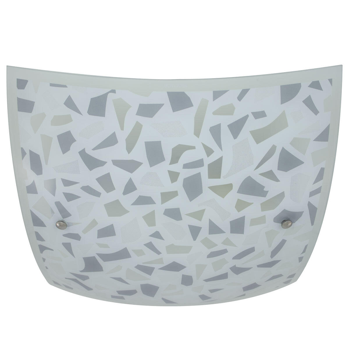 Plafoniera classico Pompei LED integrato bianco e grigio, in vetro, D. 40 cm 40x40 cm,