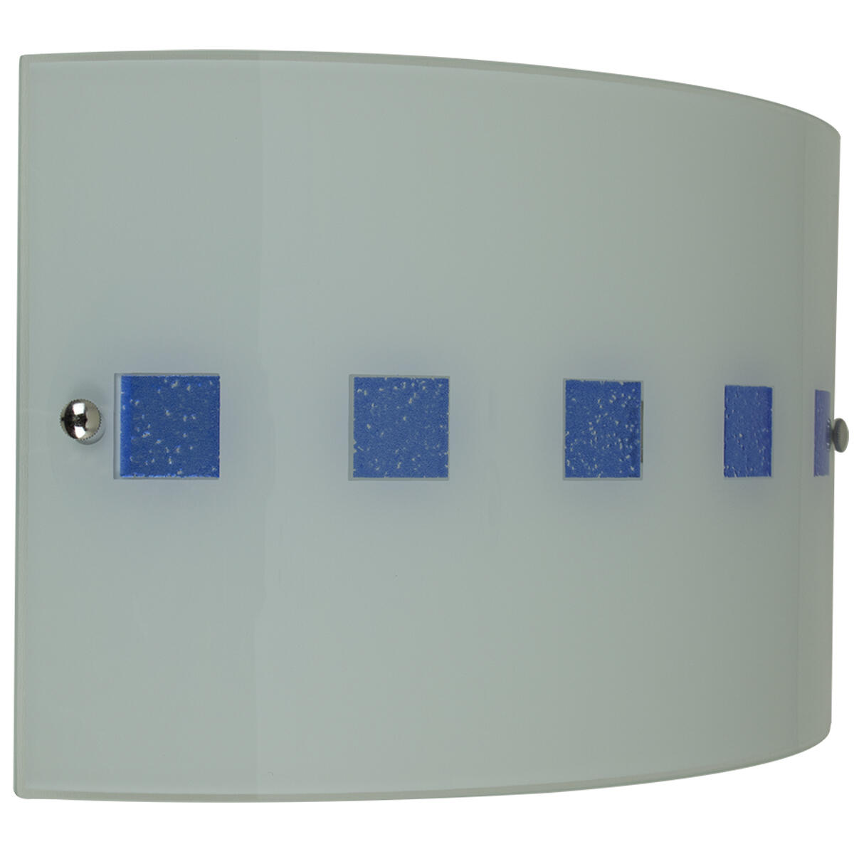 Applique classico Antares 300 bianco blu, in vetro, 20 x 30 cm, Leroy