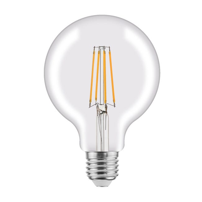 Lampadina LED filamento, E27, Globo, Trasparente, 10.5W=1521LM (equiv 100 W), 360° , LEXMAN - 1