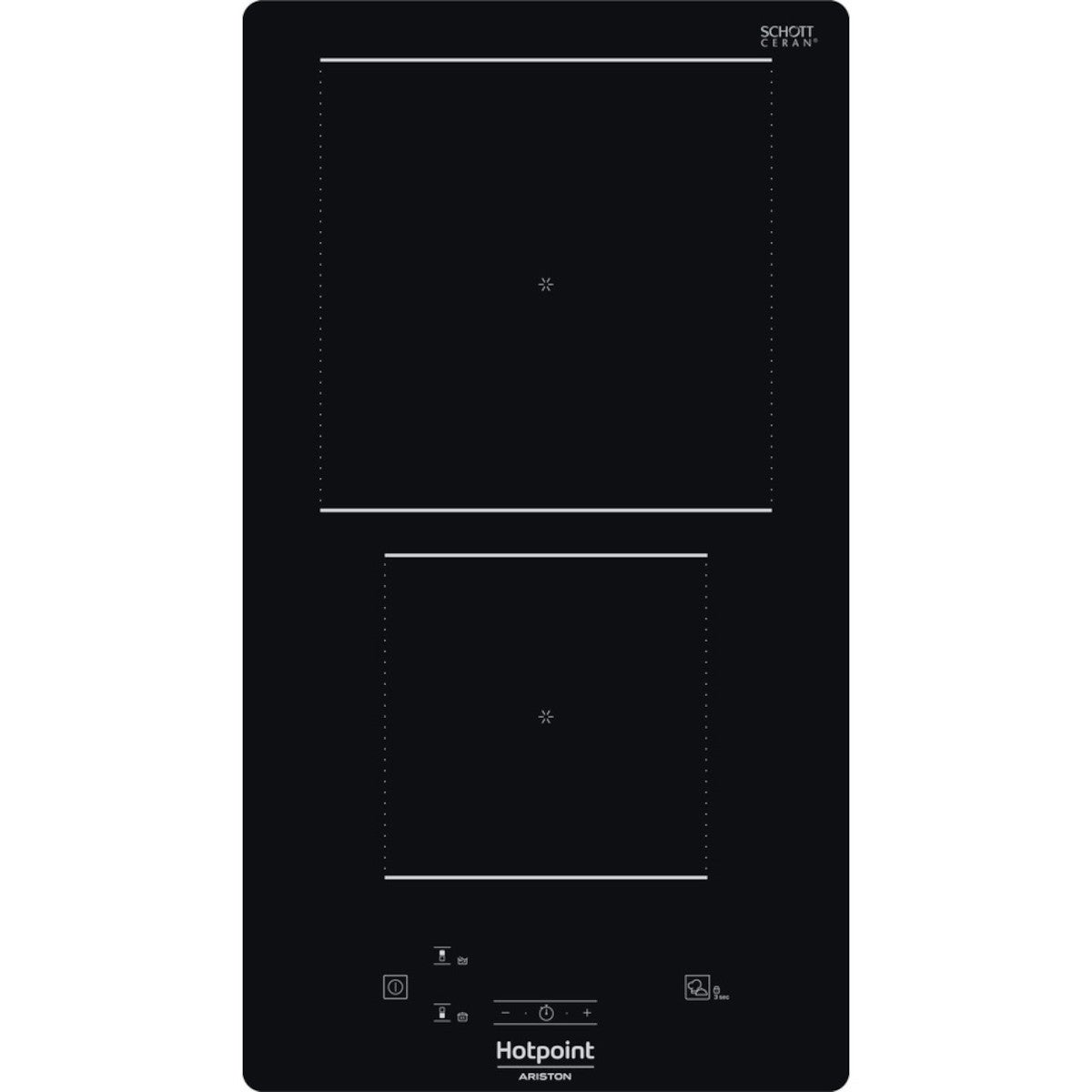 Piano cottura induzione 2 zone L 28.4 cm HQ 0930S NE HOTPOINT nero | Leroy  Merlin
