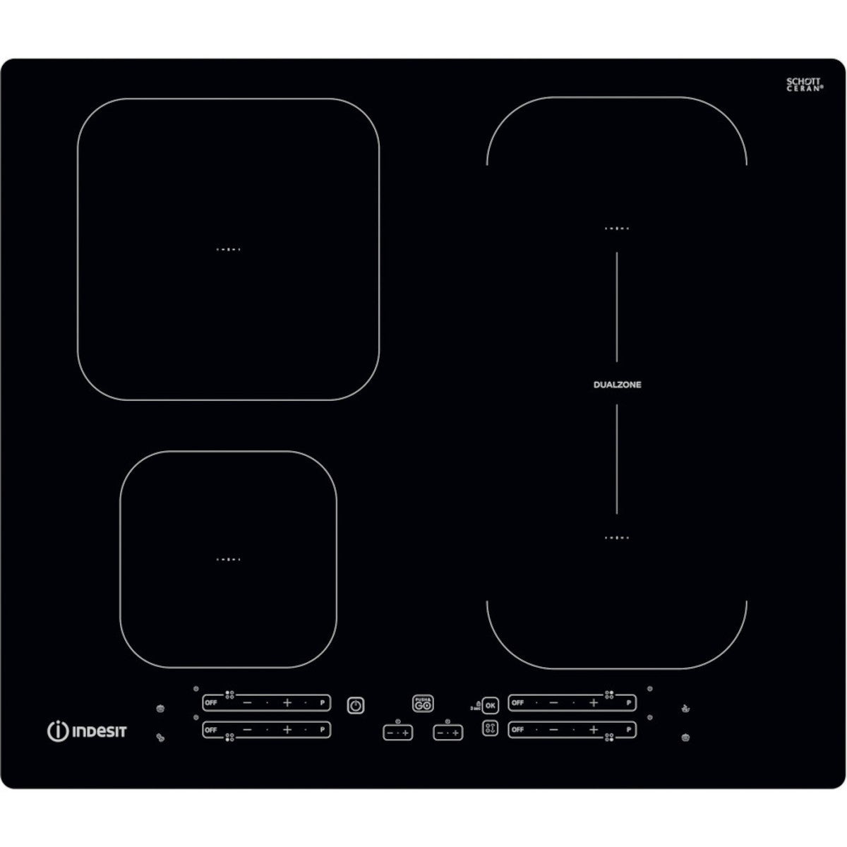 Piastra a induzione elettrico 4 zone L 51.0 cm IB 65B60 NE INDESIT nero |  Leroy Merlin