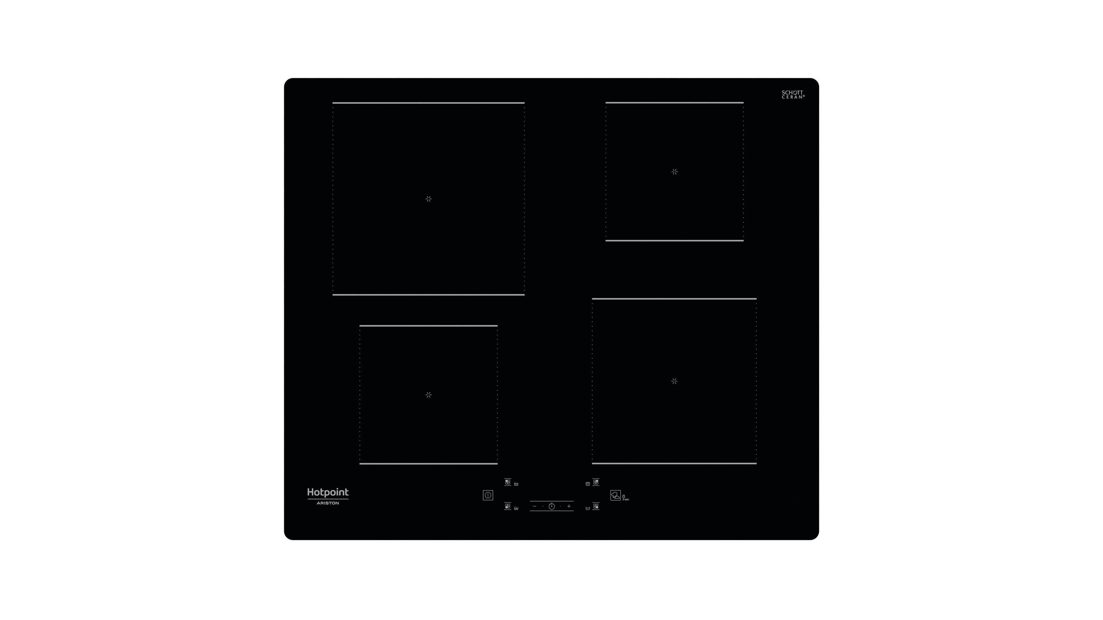 Piano cottura induzione 4 zone L 59 cm HQ 5660S NE HOTPOINT nero | Leroy  Merlin