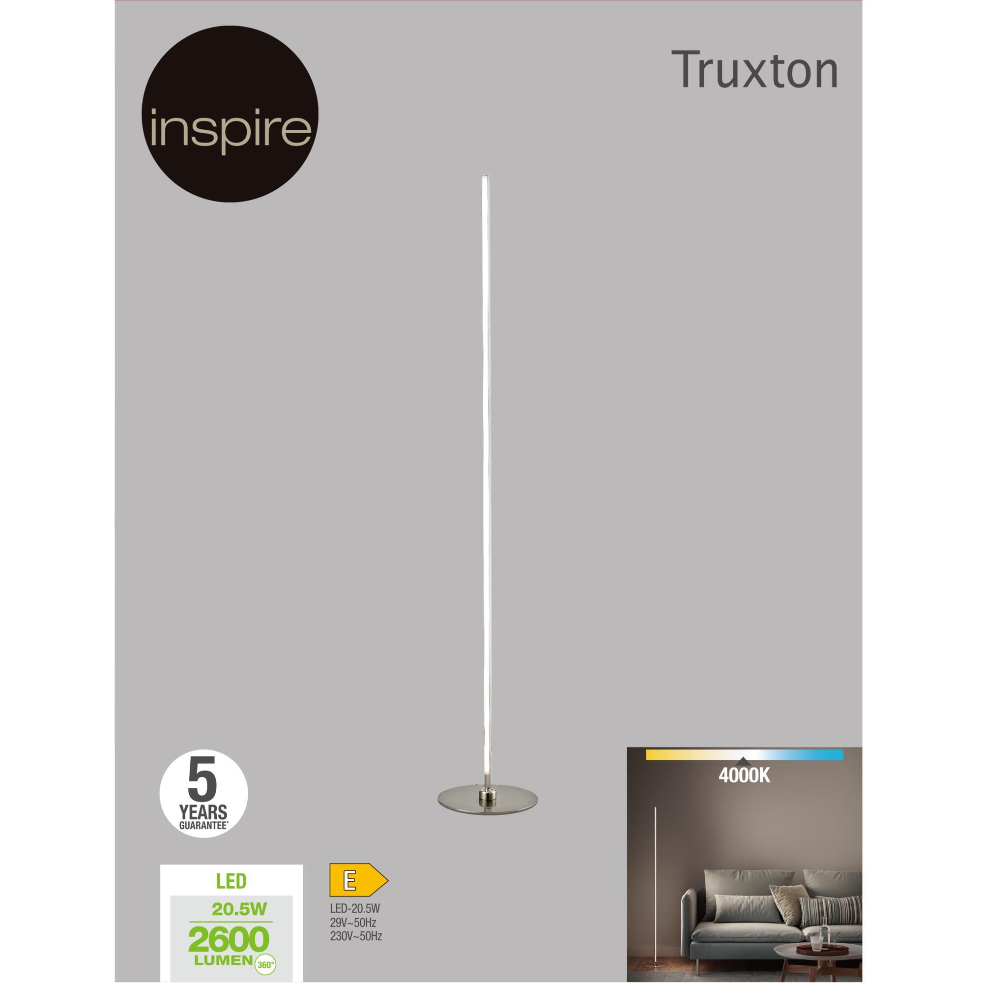 Lampada da terra Truxton cromato, in metallo, H146cm LED integrato INSPIRE - 3