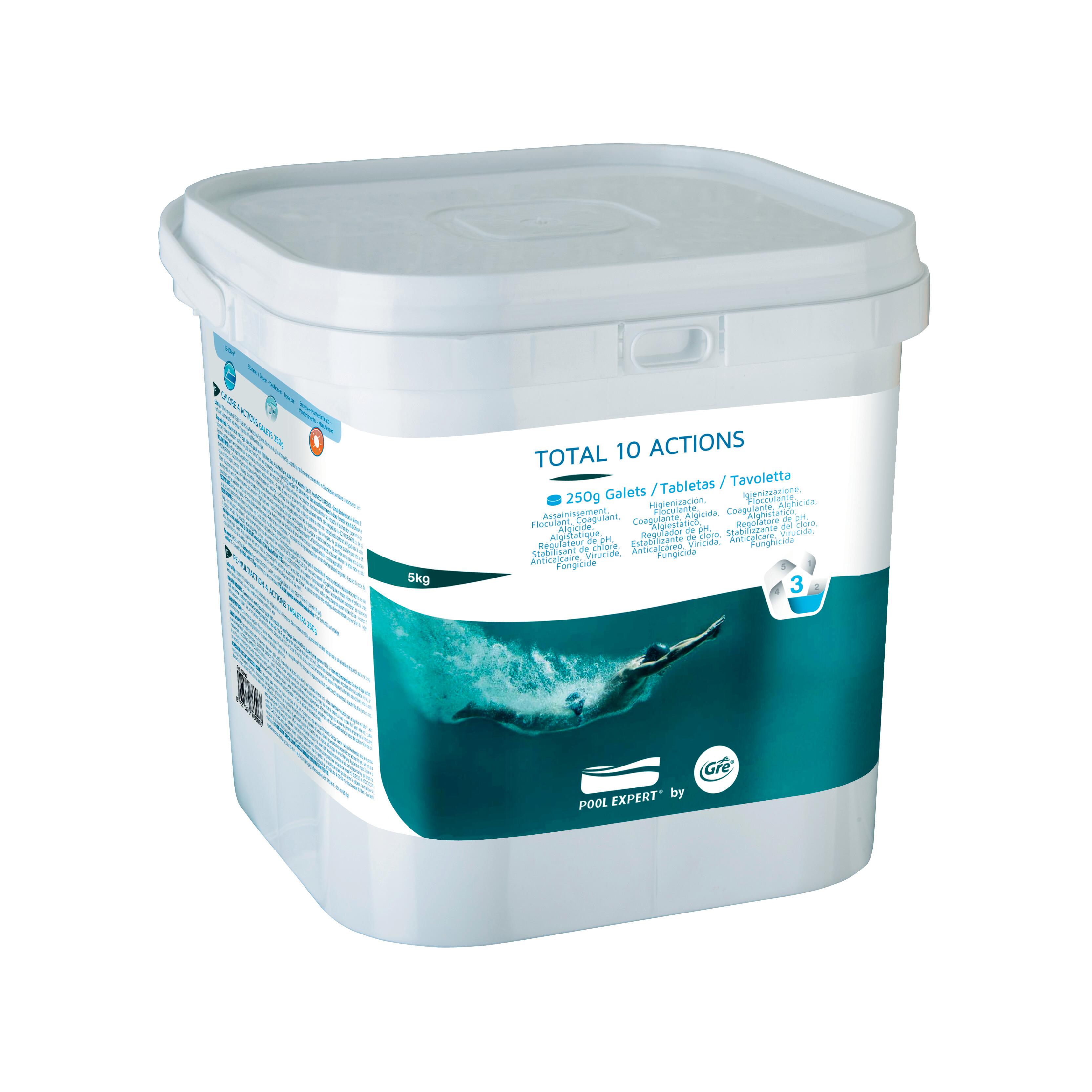 CHLOR Net 20 4 Azioni 1 kg - Cloro Piscina MULTIAZIONE in pastiglie da 20gr- Sanificante