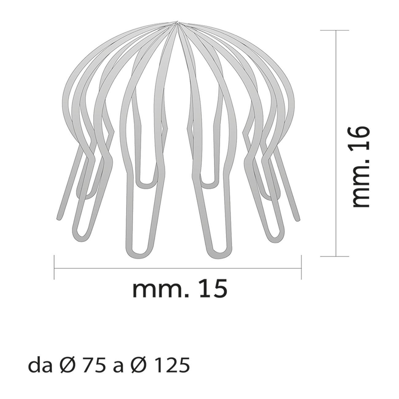 Parafoglie Adattabile da diam.75 a 125 mm in plastica - 4