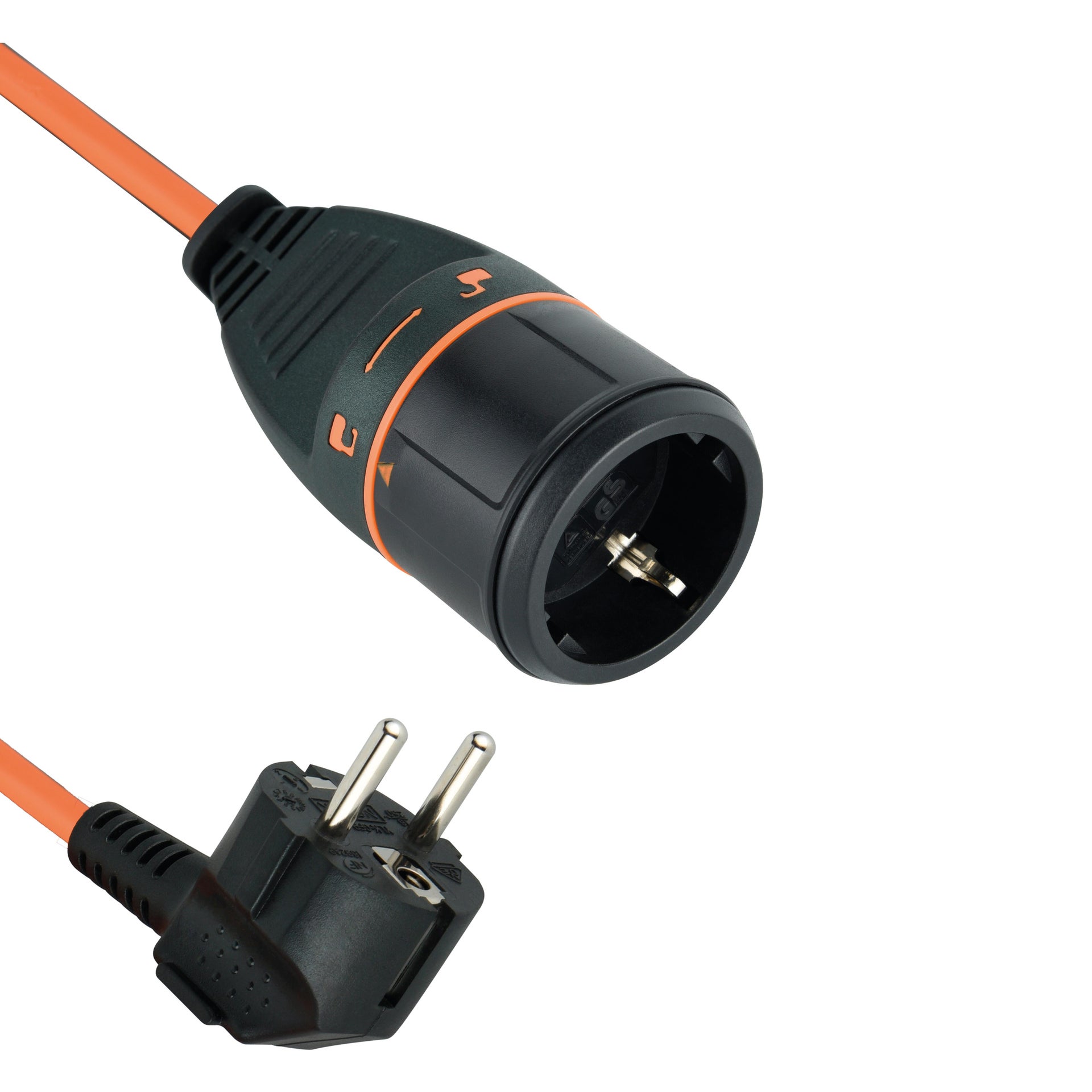 colore: Arancione Electraline Prolunga con valvola di ritegno a battente arancione per giardino 20857039F 16 A colore: Arancione Electraline Prolunga con valvola di ritegno a battente arancione per giardino 20857039F 16 A