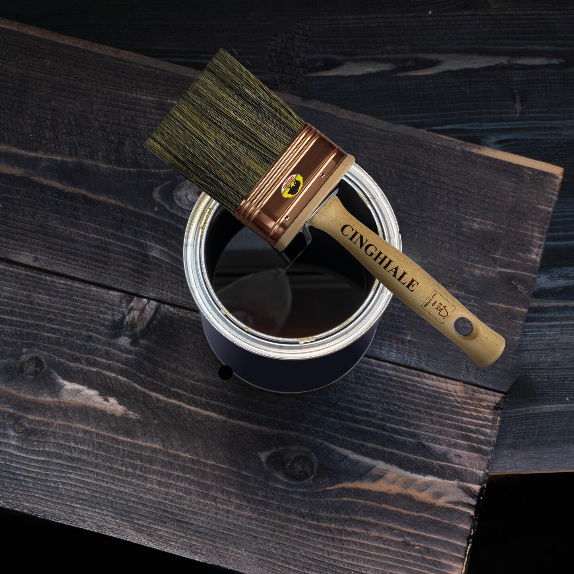 Pennello Per verniciare 70 mm per Olio, vernice, impregnante legno PENNELLI CINGHIALE - 4
