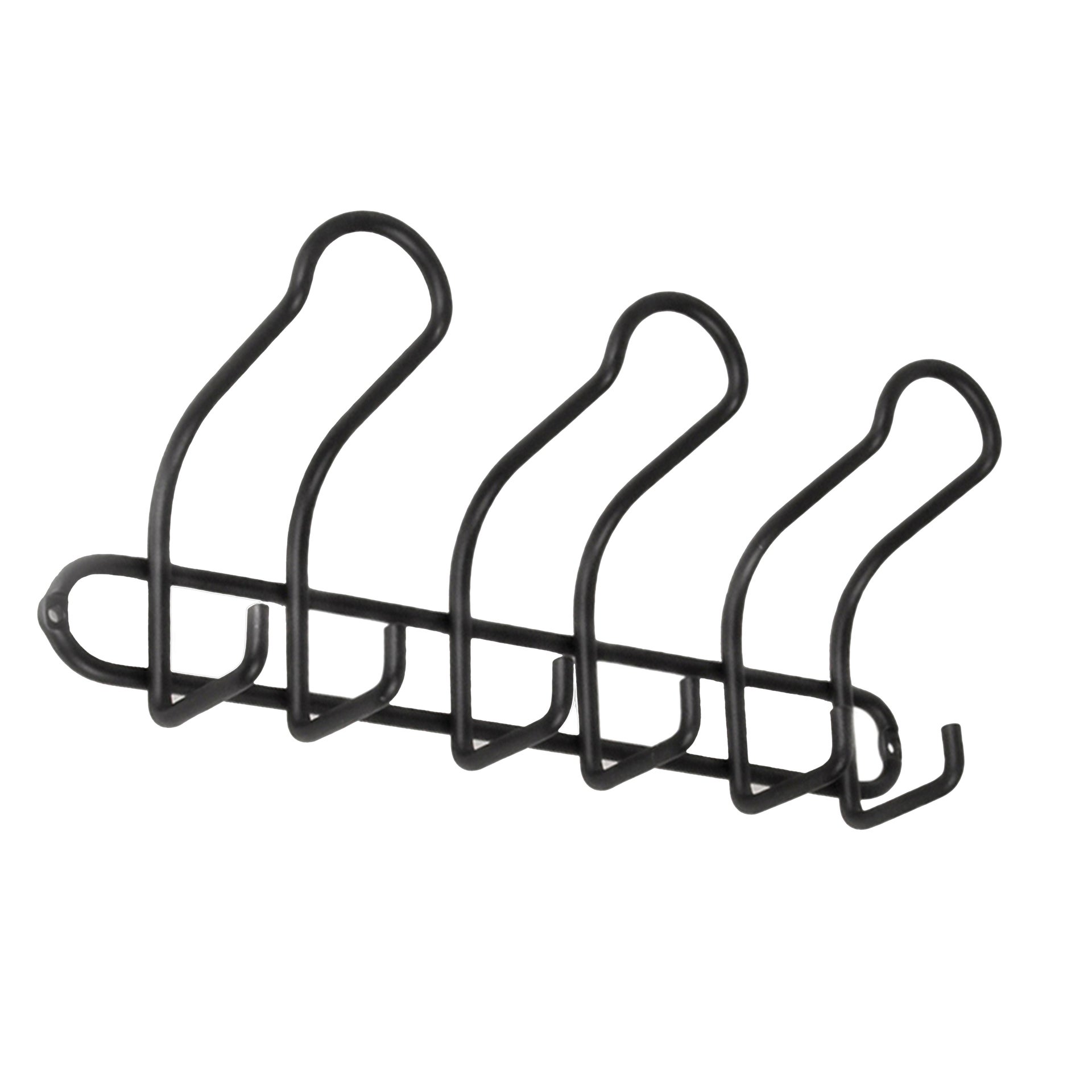 Appendiabiti REI in acciaio 3 ganci nero