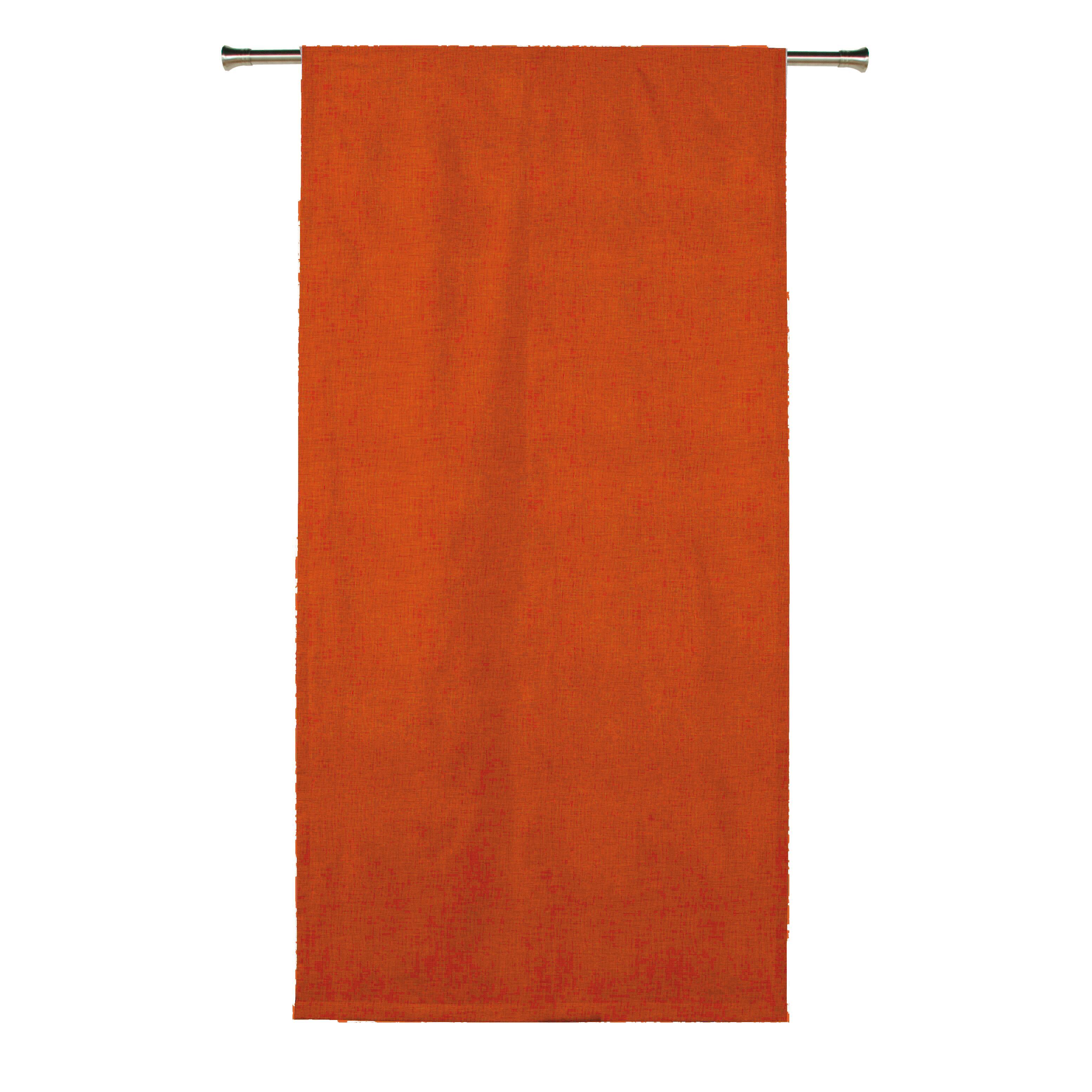 Tenda Oscurante Ignifugo Lin arancione fettuccia con passanti nascosti 140 x 300 cm - 7