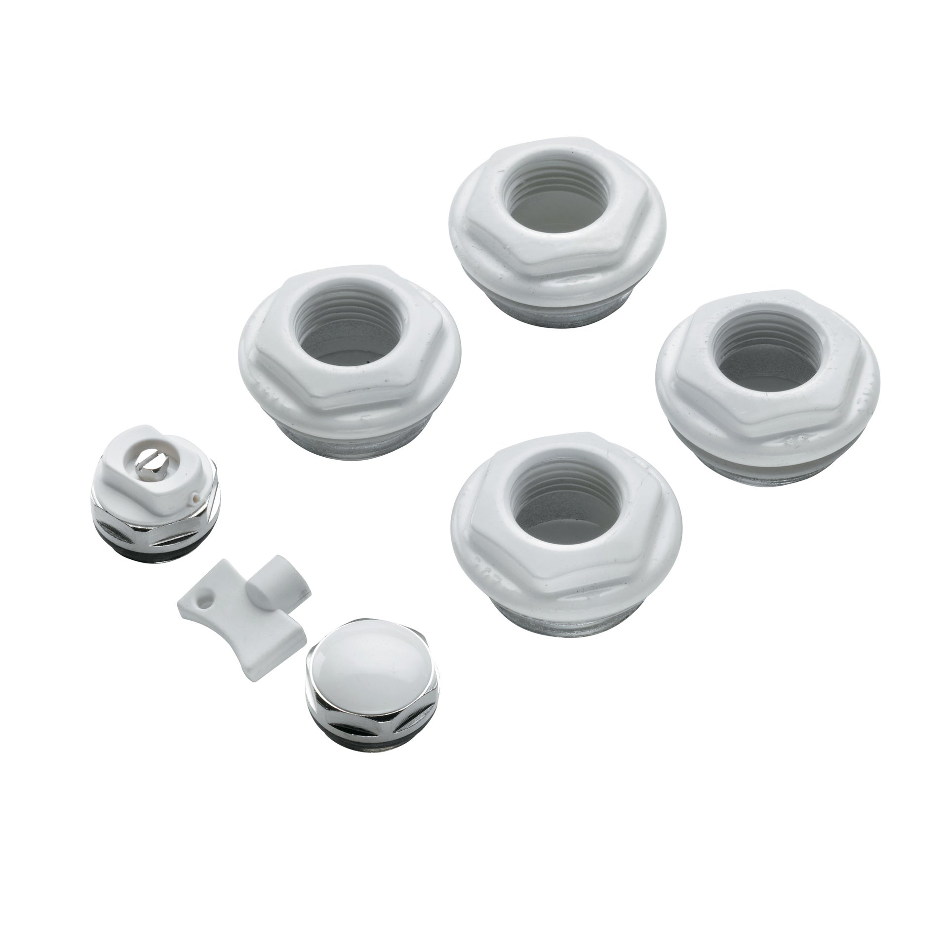 Kit tappi e staffe in alluminio