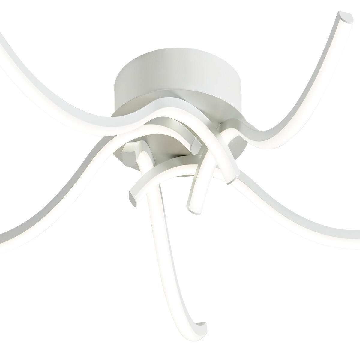 Plafoniera moderno Roxie bianco, in alluminio, D. 60 cm 5 luci - 6
