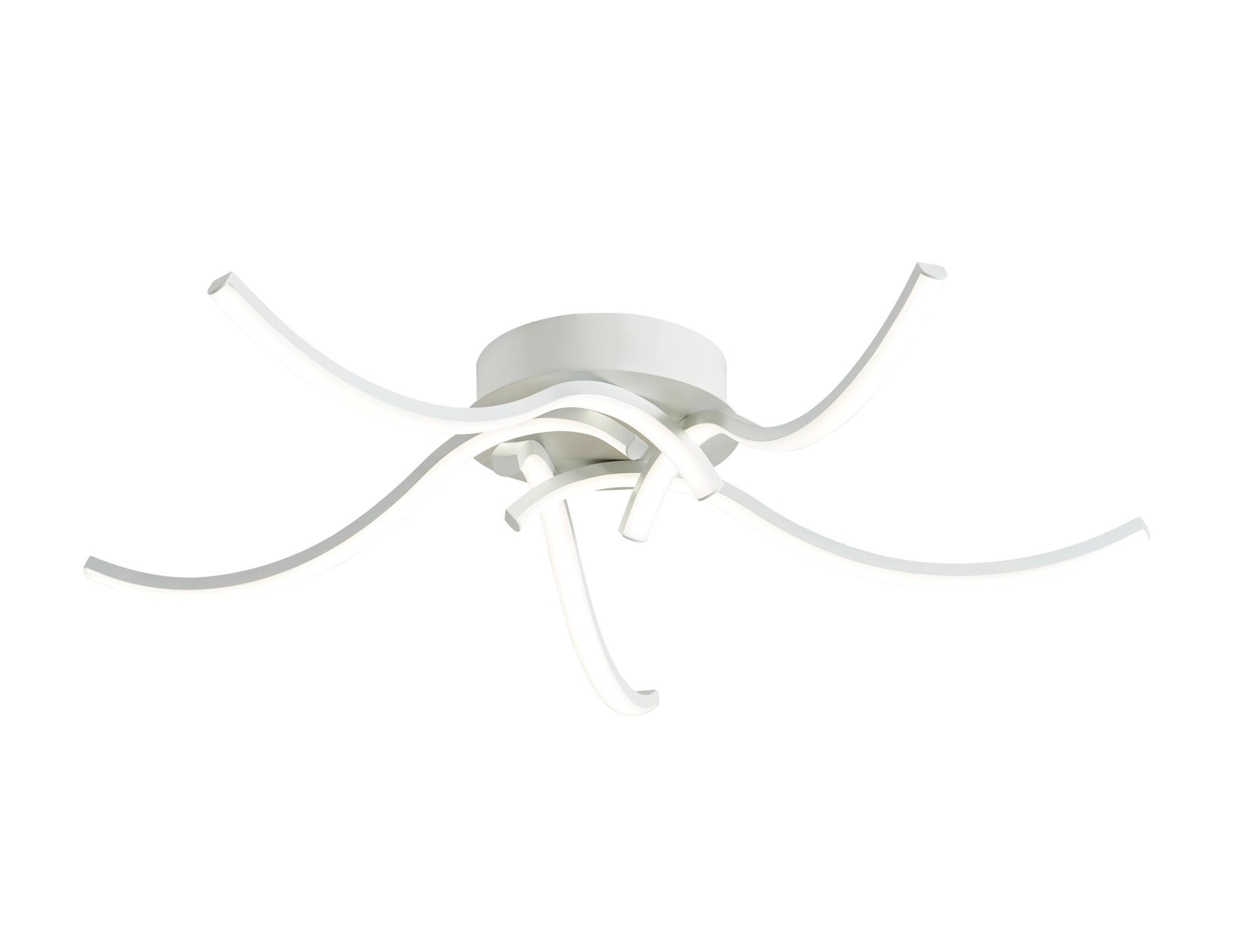 Plafoniera moderno Roxie bianco, in alluminio, D. 60 cm 5 luci - 3