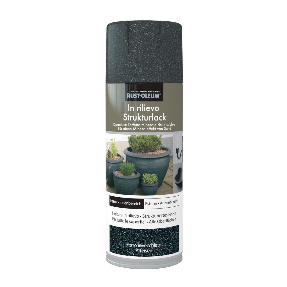 Smalto spray RUST-OLEUM Effetto Rilievo base solvente grigio ferro extramat 0.4 L - 2