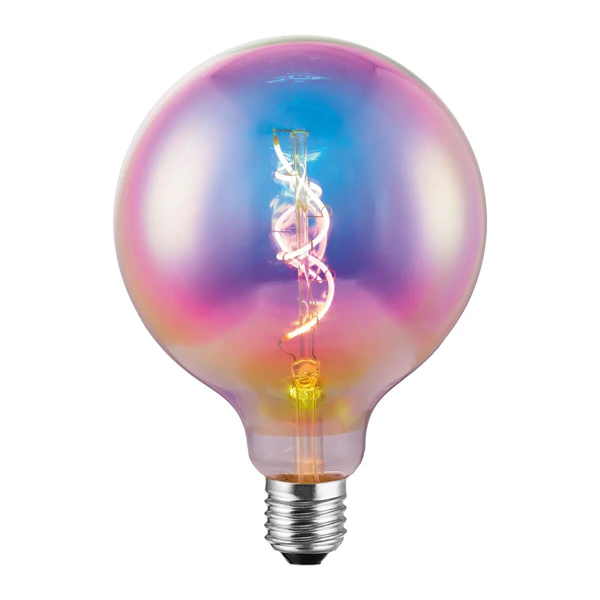 Lampadina decorativa LED, E27, Globo, Multicolore, Luce calda, 4W=250LM (equiv 4 W), 360° , ON - 20