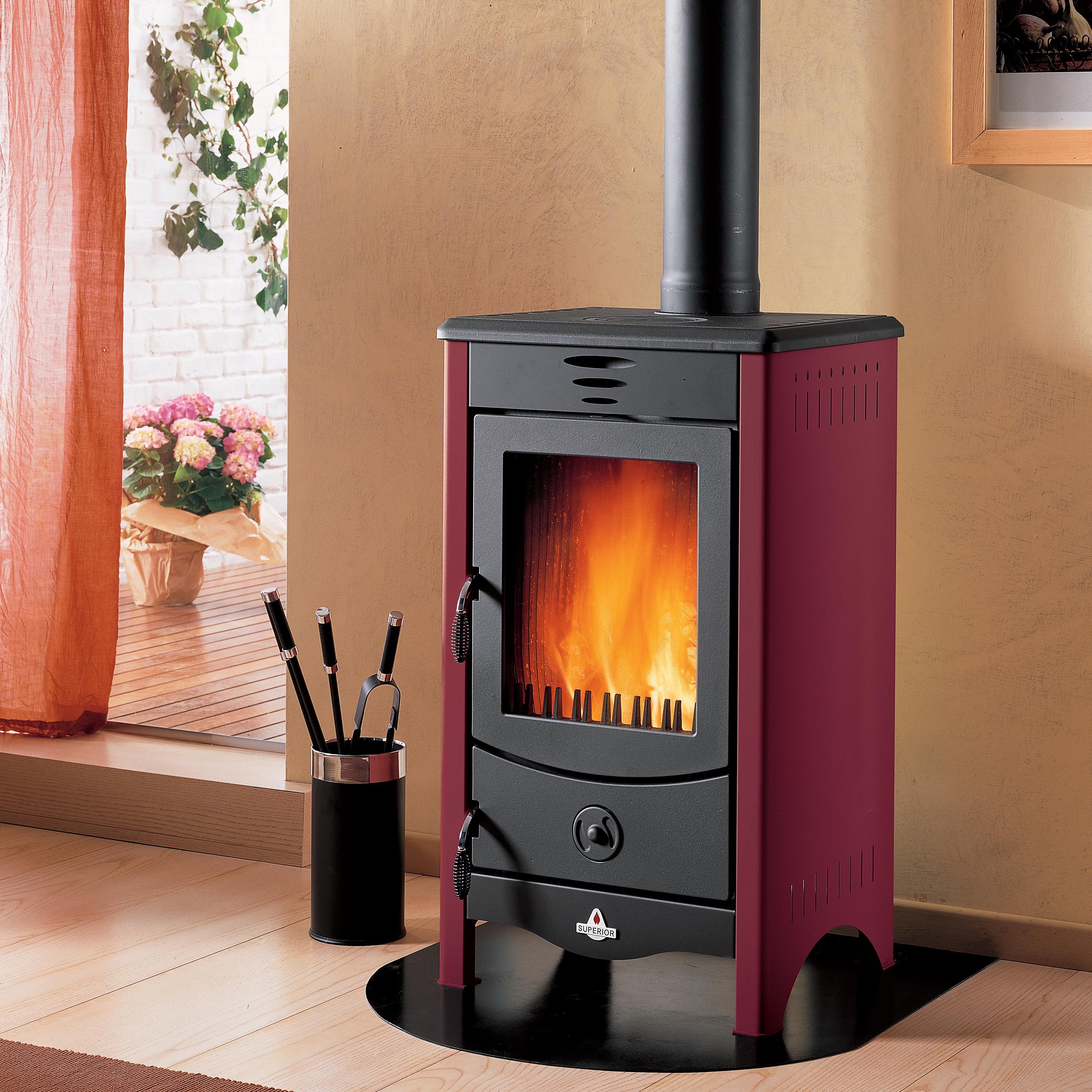 Stufa A Legna Superior Sandra 8 Kw Bordeaux Leroy Merlin