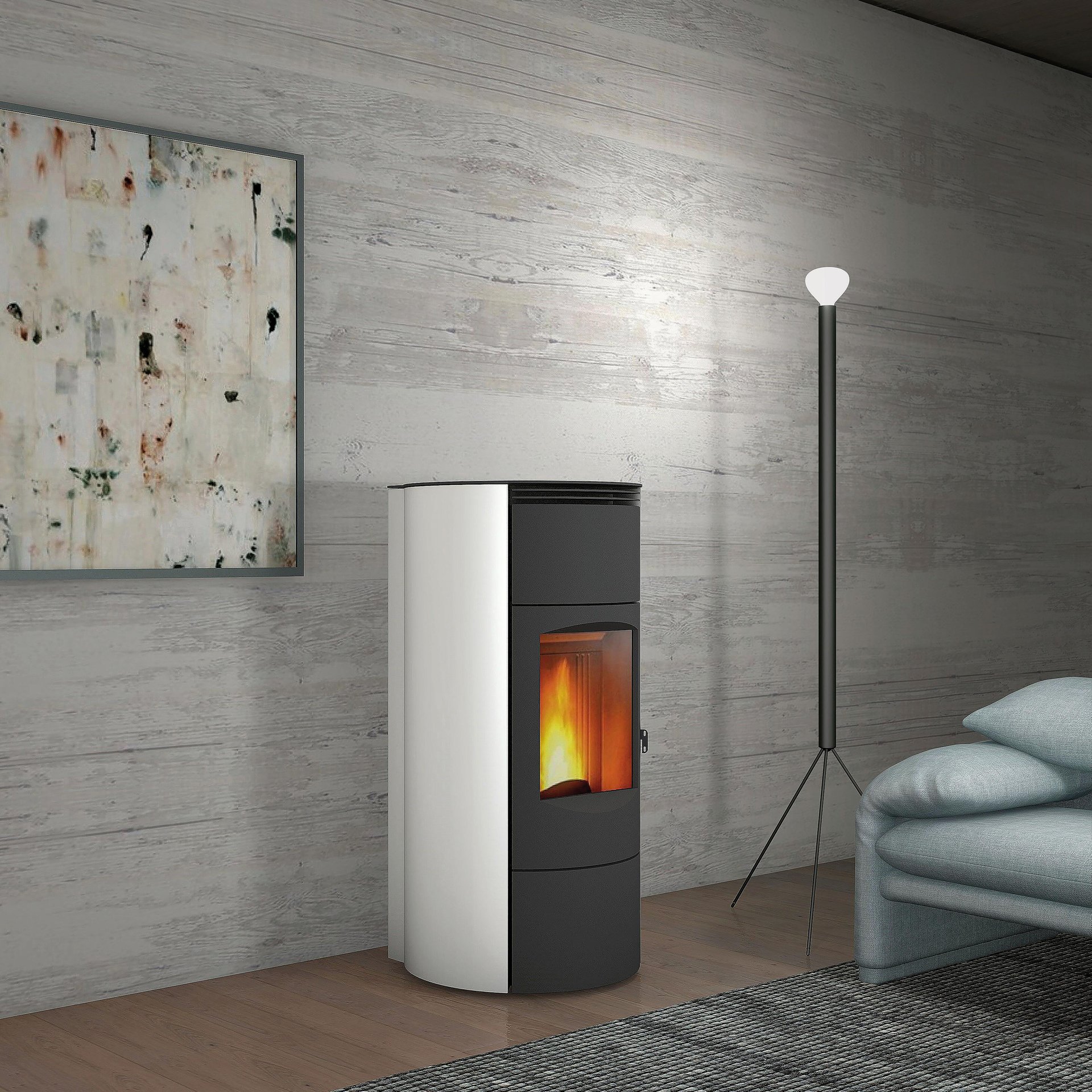 Stufa pellet idro SUPERIOR Tanya 15.6 kW bianco