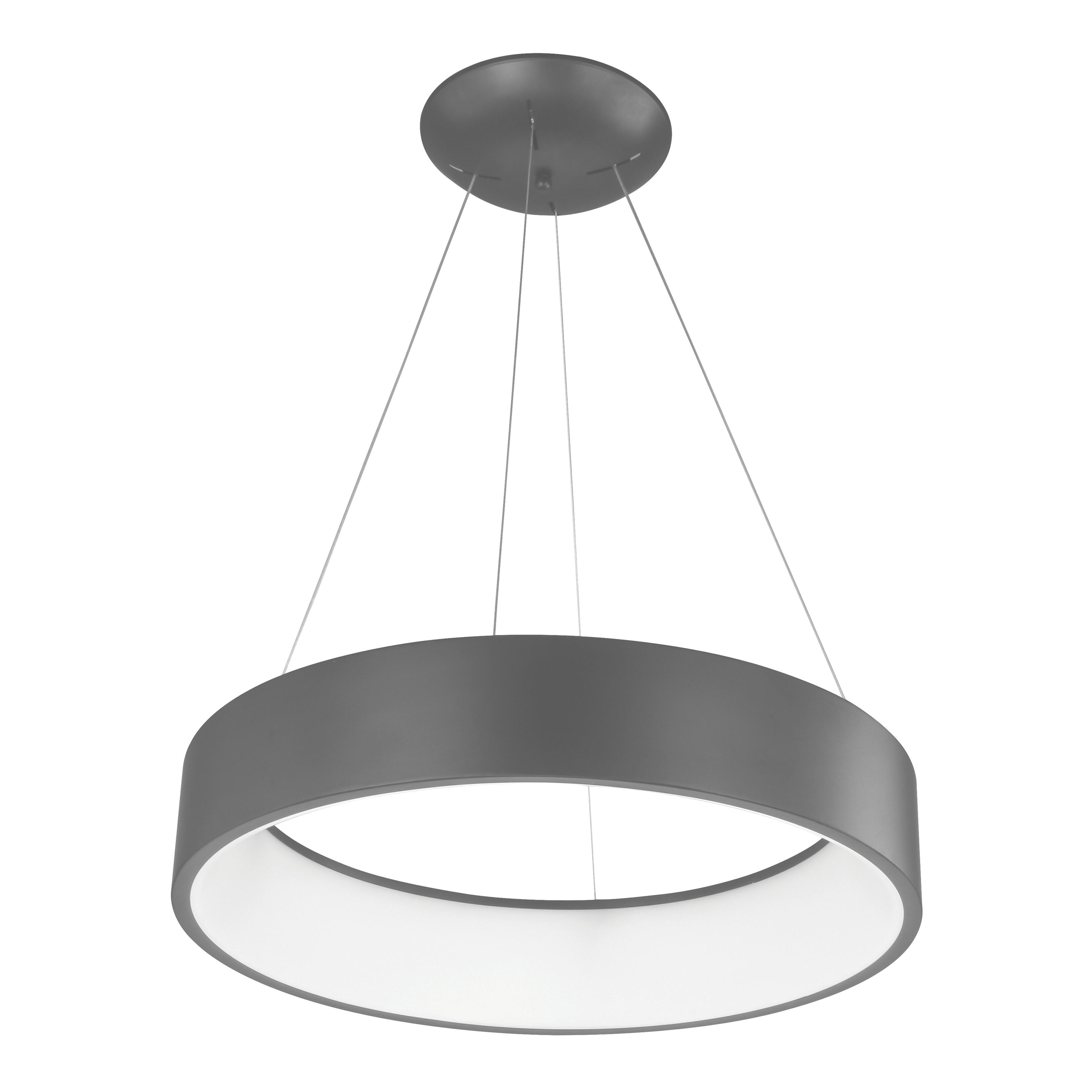 Lampadario Design Pure grigio, in metallo, D. 45 cm, WOFI - 3
