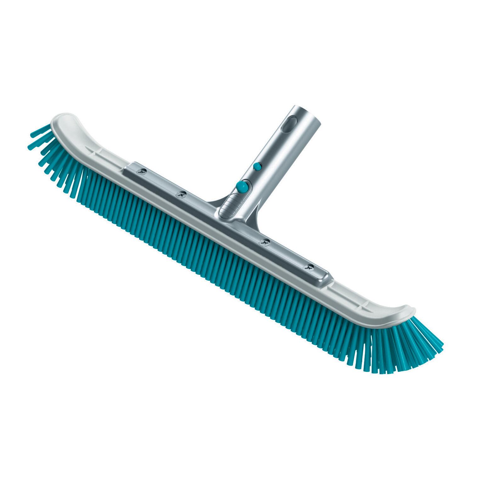 Medipool Spazzola Per Piscina 45 Cm Con Attacco A Scatto – Adatta Per Aste Telescopiche – Blu