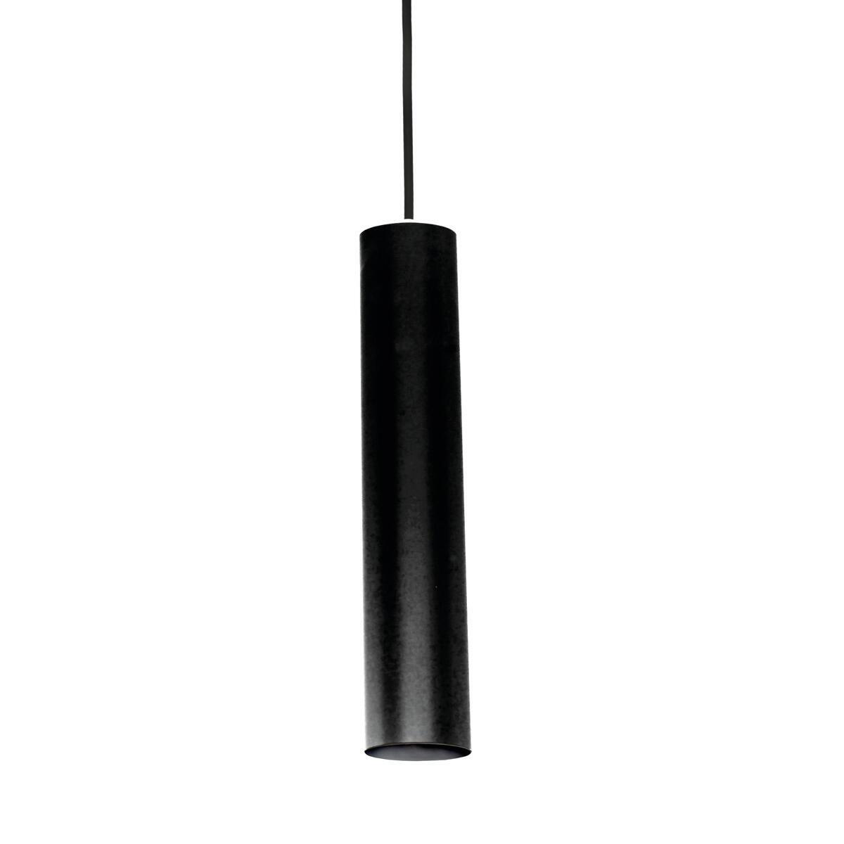 Lampadario Design Tubix nero in metallo, D. 8 cm, NOVECENTO - 5