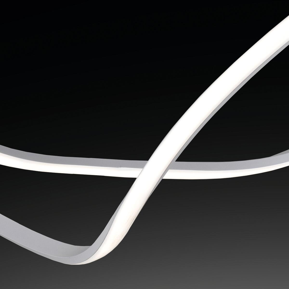 Lampadario Moderno Forever LED integrato bianco, in alluminio, L. 70.5 cm, NOVECENTO - 9