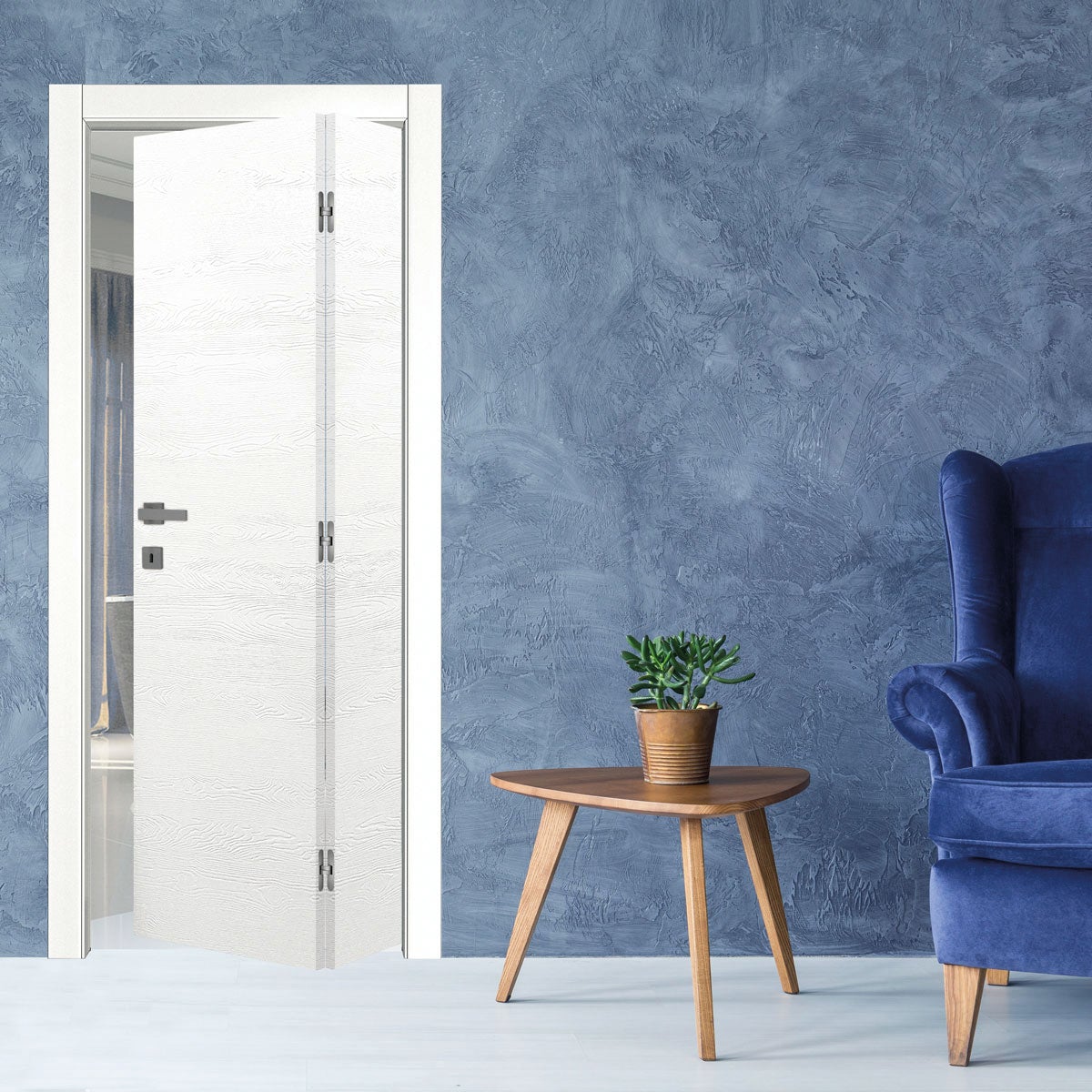 Porta Pieghevole Asimmetrica Mast Bianco L 90 X H 210 Cm Destra Leroy 