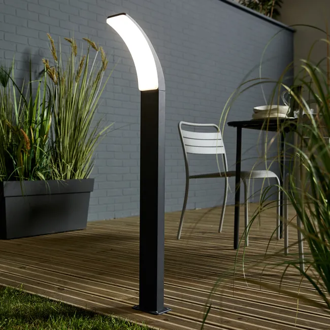Lampione da giardino Lakko H 96 cm, Modulo LED,  in alluminio, antracite, 1500LM MAX12W IP44 4000K INSPIRE - 1