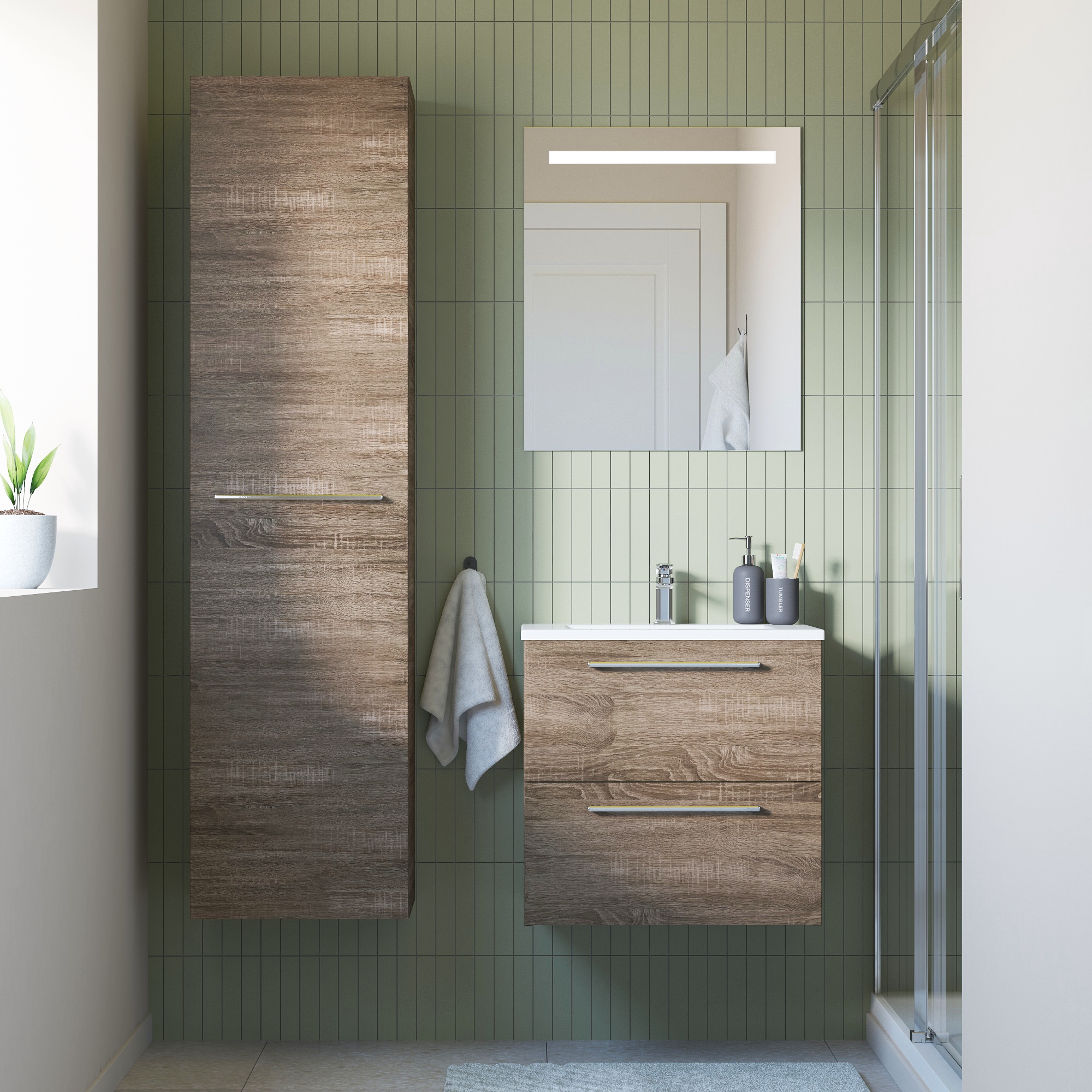 Colonna per mobile bagno Remix L 45 x P 35 x H 180 cm tartufo legno effetto naturale SENSEA - 7