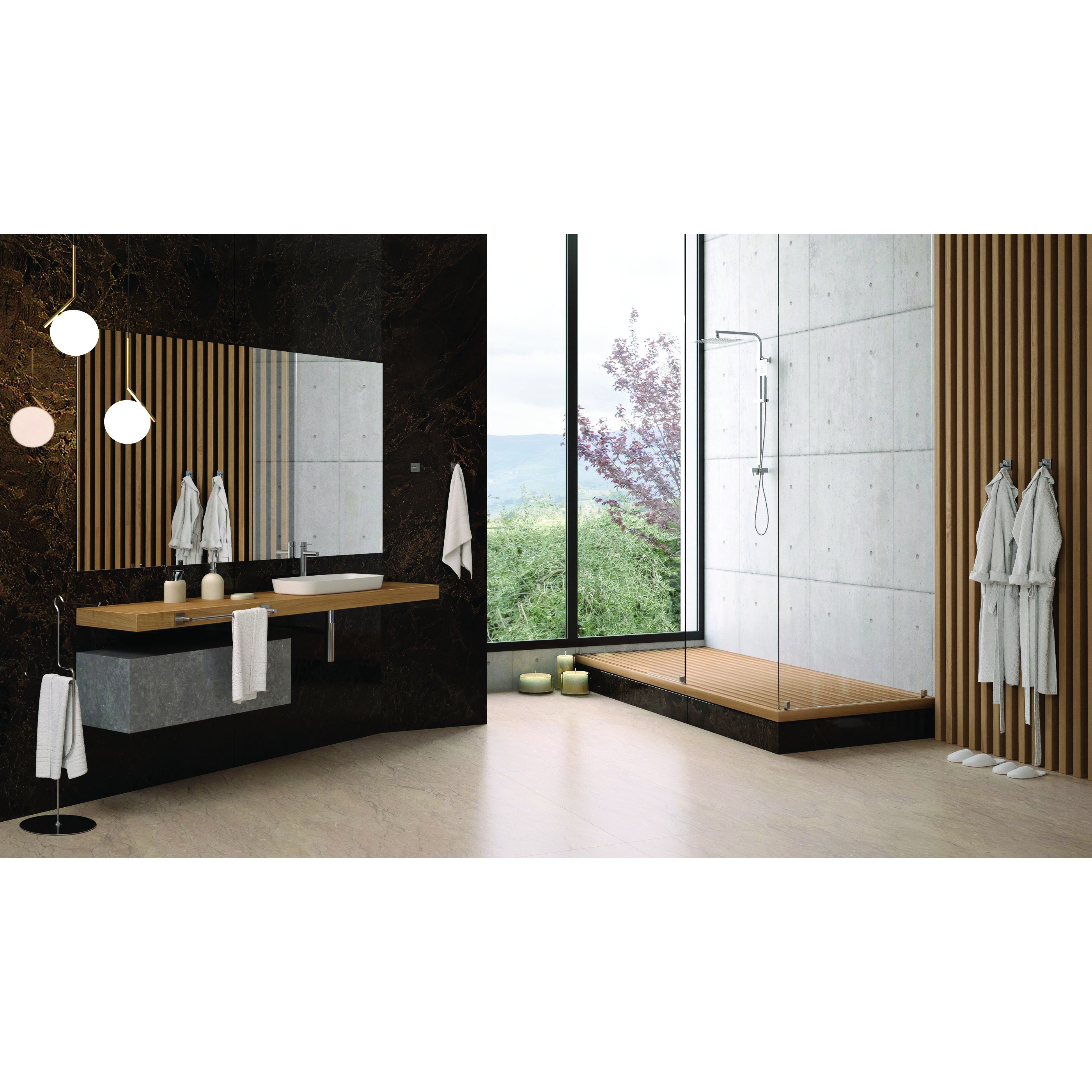 Porta Asciugamani Stile Hotel - Cromato 35x5x7.4 Cm | Per Bagno Moderno Con Fissaggio A Viti O Adesivo