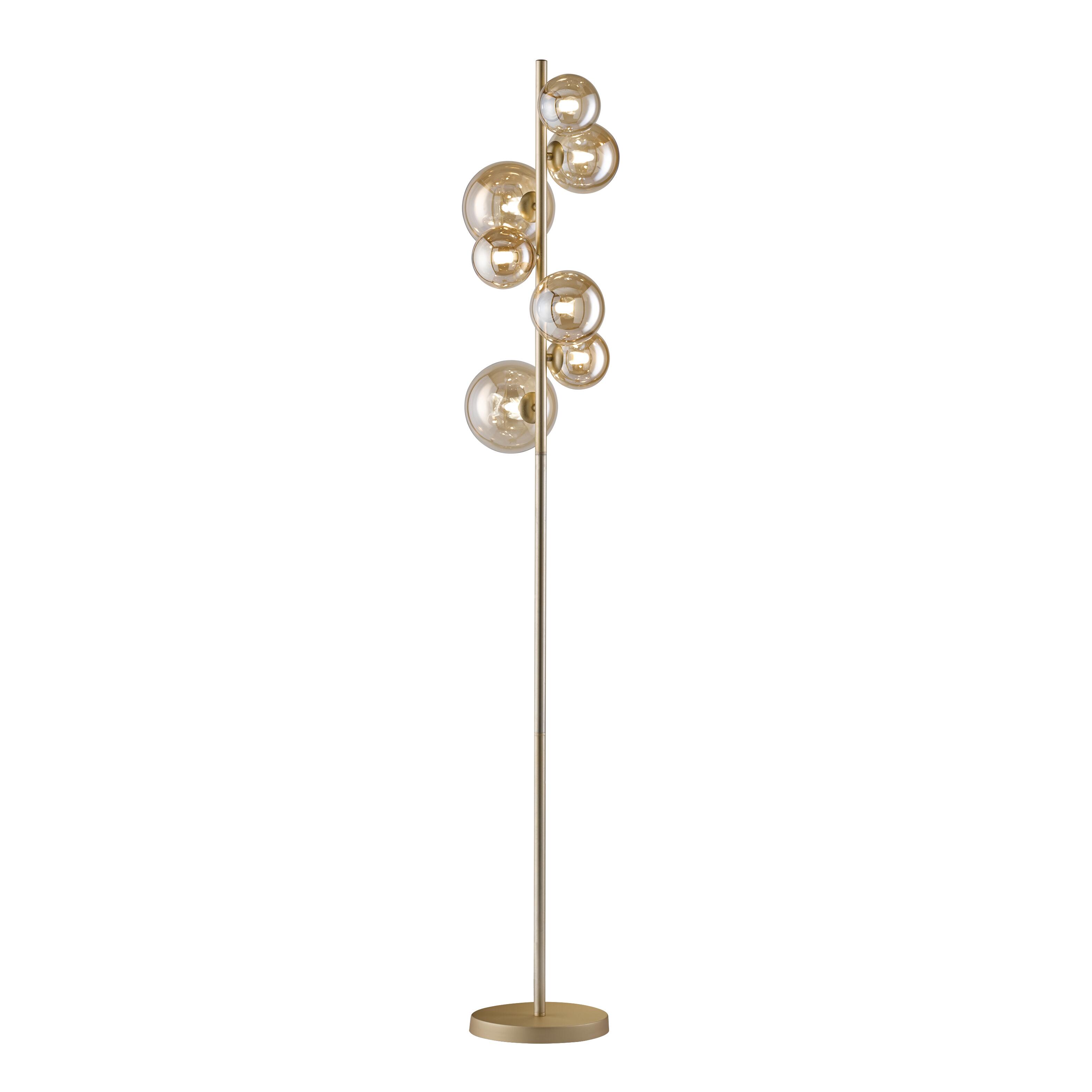 WOFI Lampada Da Terra Vika 5 Fiamme - 3532.05.06.9000 - Luce LED Dimmerabile Inclusa