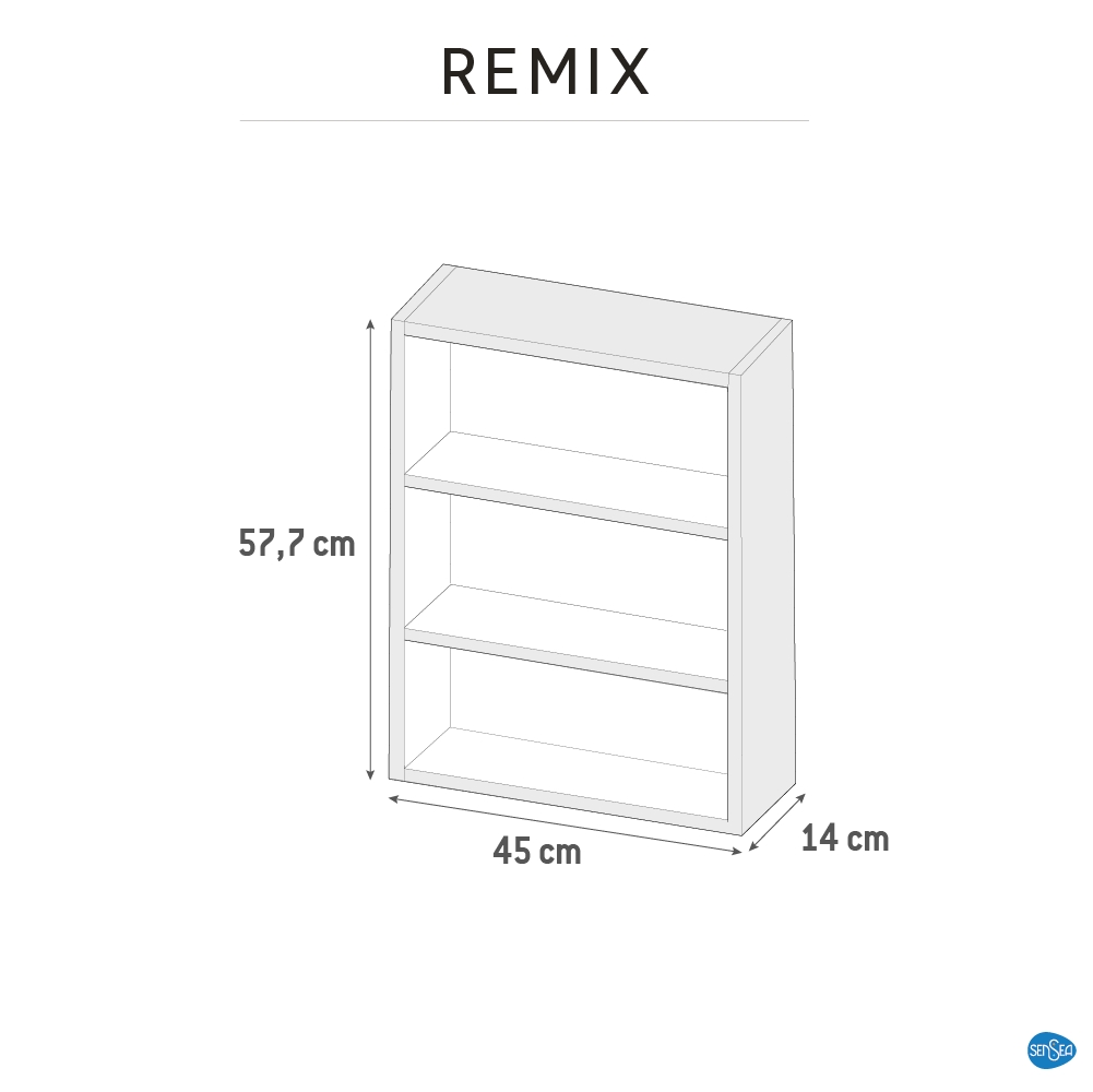 Colonna per mobile bagno Remix L 45 x P 14 x H 58 cm tartufo legno effetto naturale SENSEA - 2