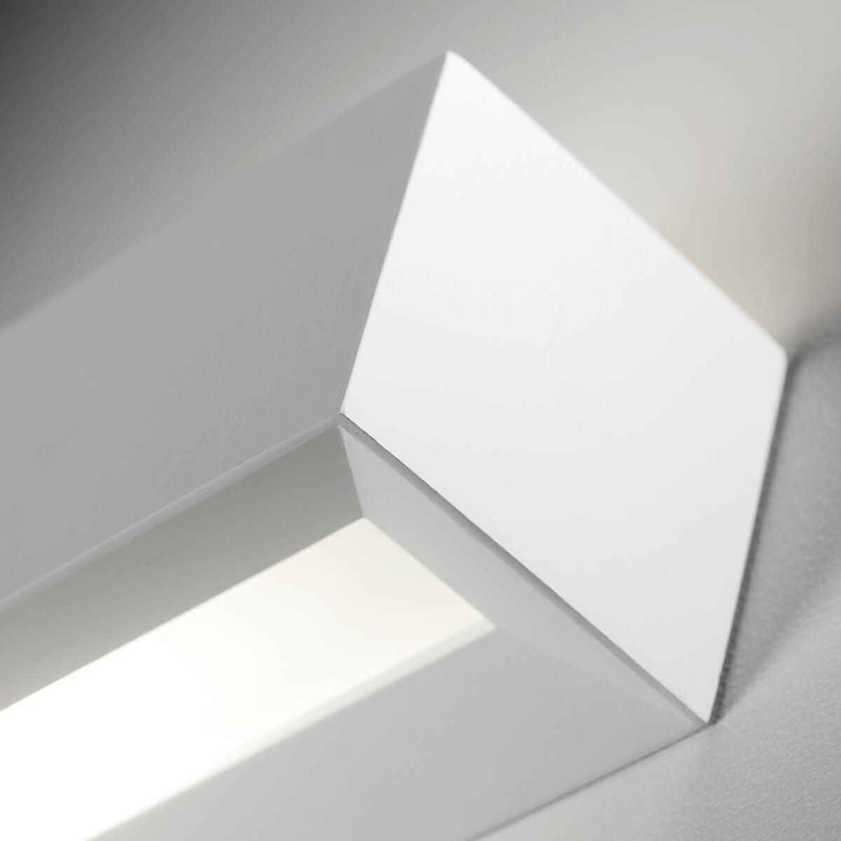Applique design Hermione bianco verniciabile, in gesso, 7 x 35 cm, 2 luci TECNICO - 4