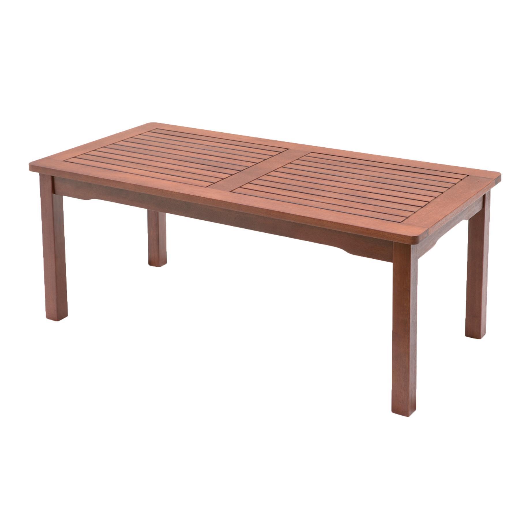 Tavolino da giardino rettangolare Kerving con piano in legno L 50 x P 100 cm